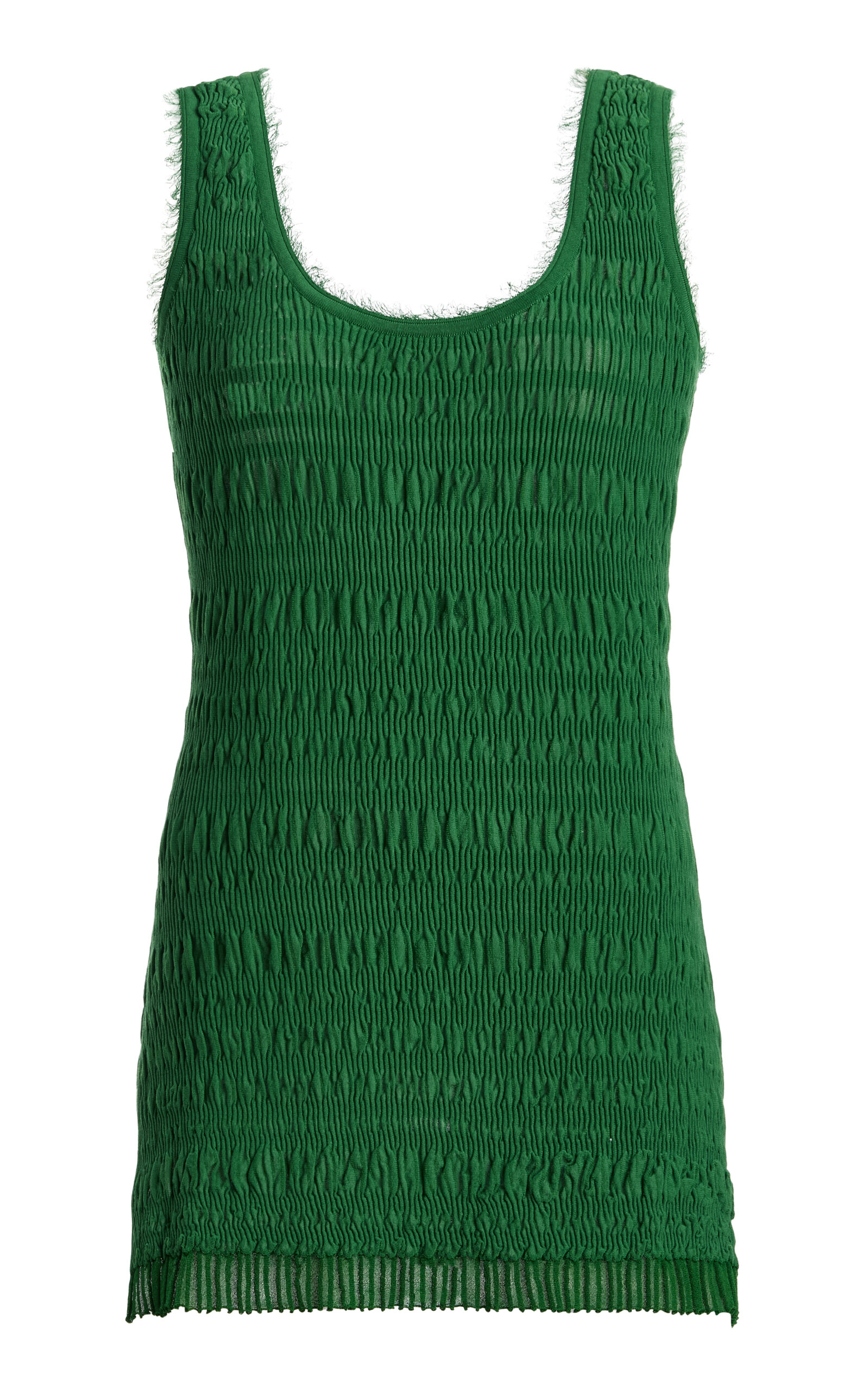Ashlyn Smocked Cotton-blend Top In Green