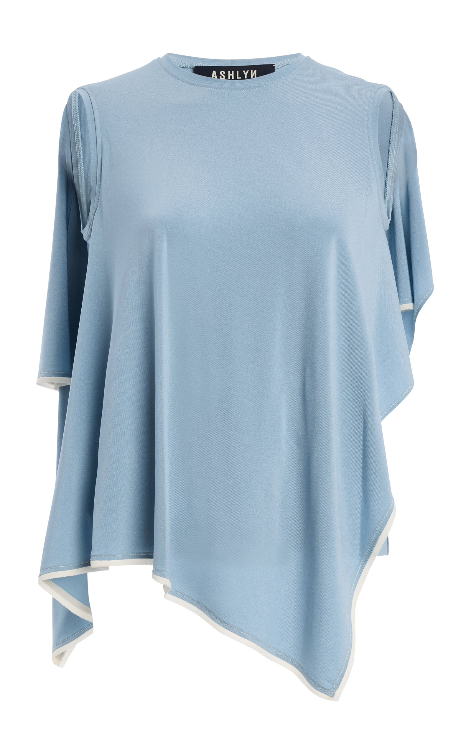 Ashlyn Sleeveless Jersey Topp In Light Blue