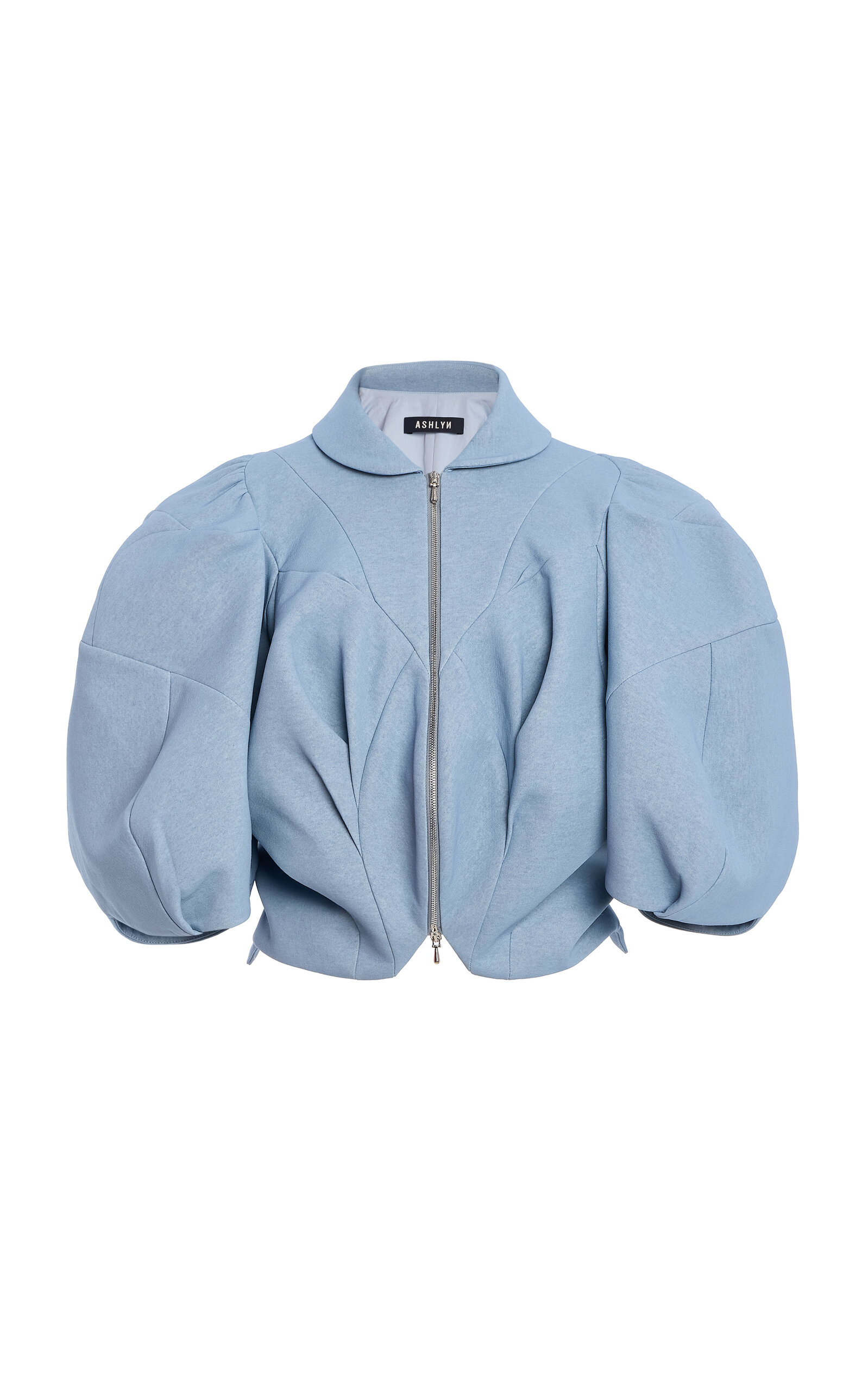 Ashlyn Puzzle Poplin Jacket In Blue