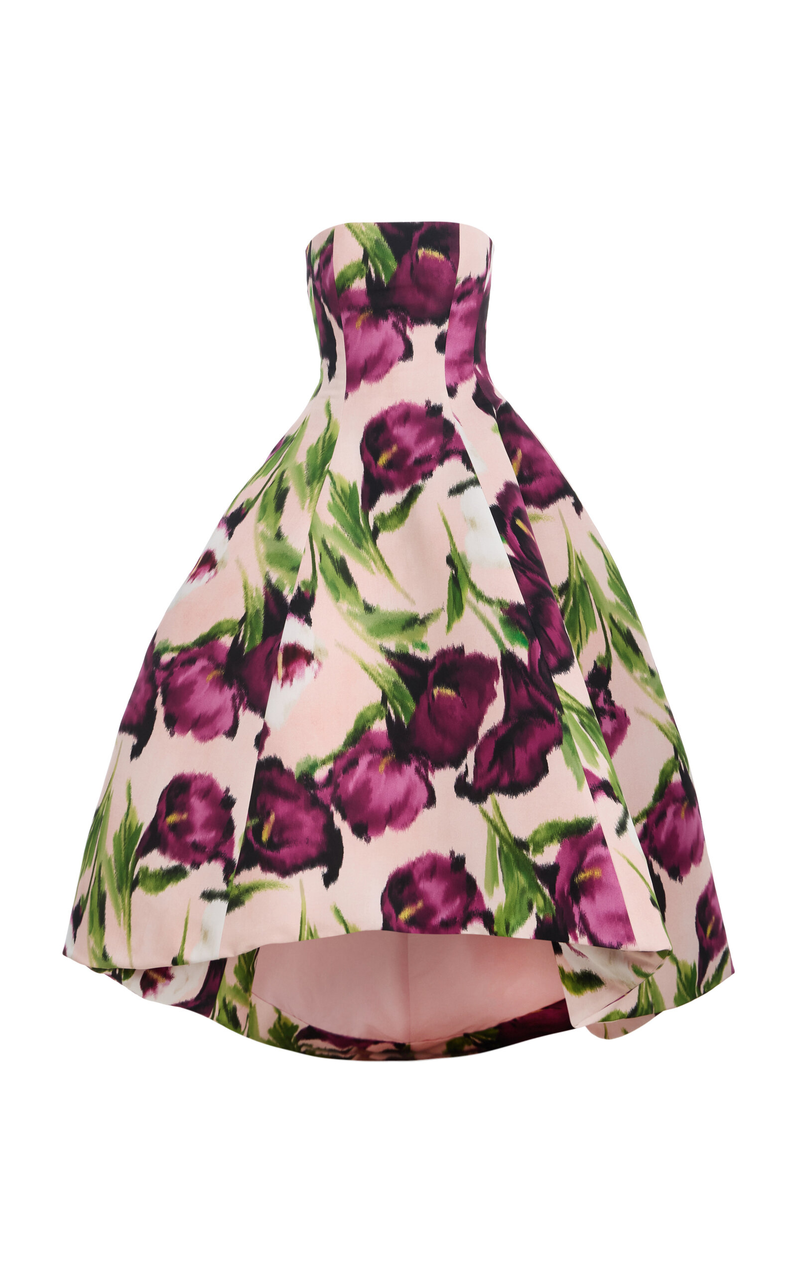 Oscar de la Renta Strapless Silk-Faille High-Low Gown - Moda Operandi
