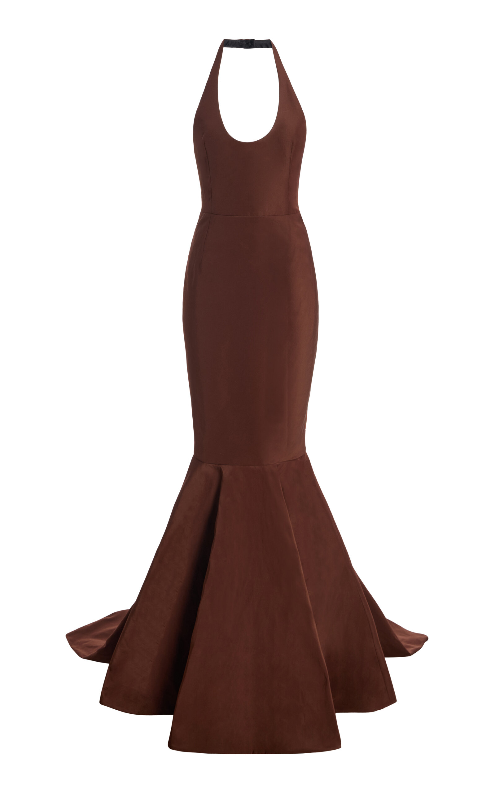 Laquan Smith Trumpet-skirt Gown In Burgundy