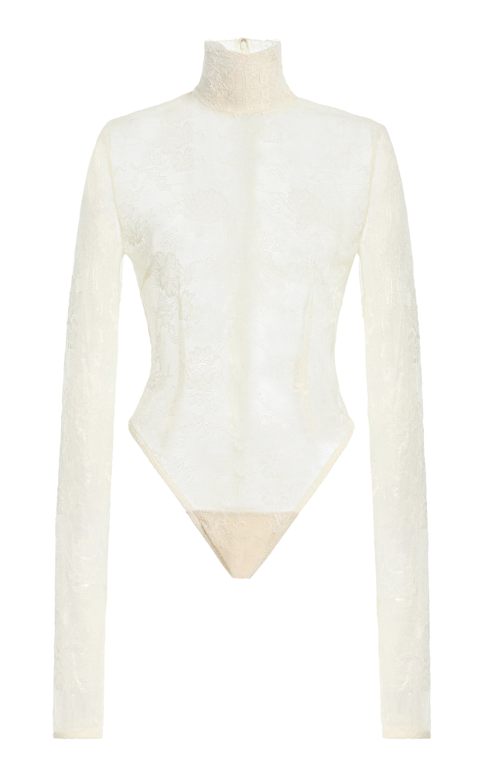 Laquan Smith Lace Body Suit In White