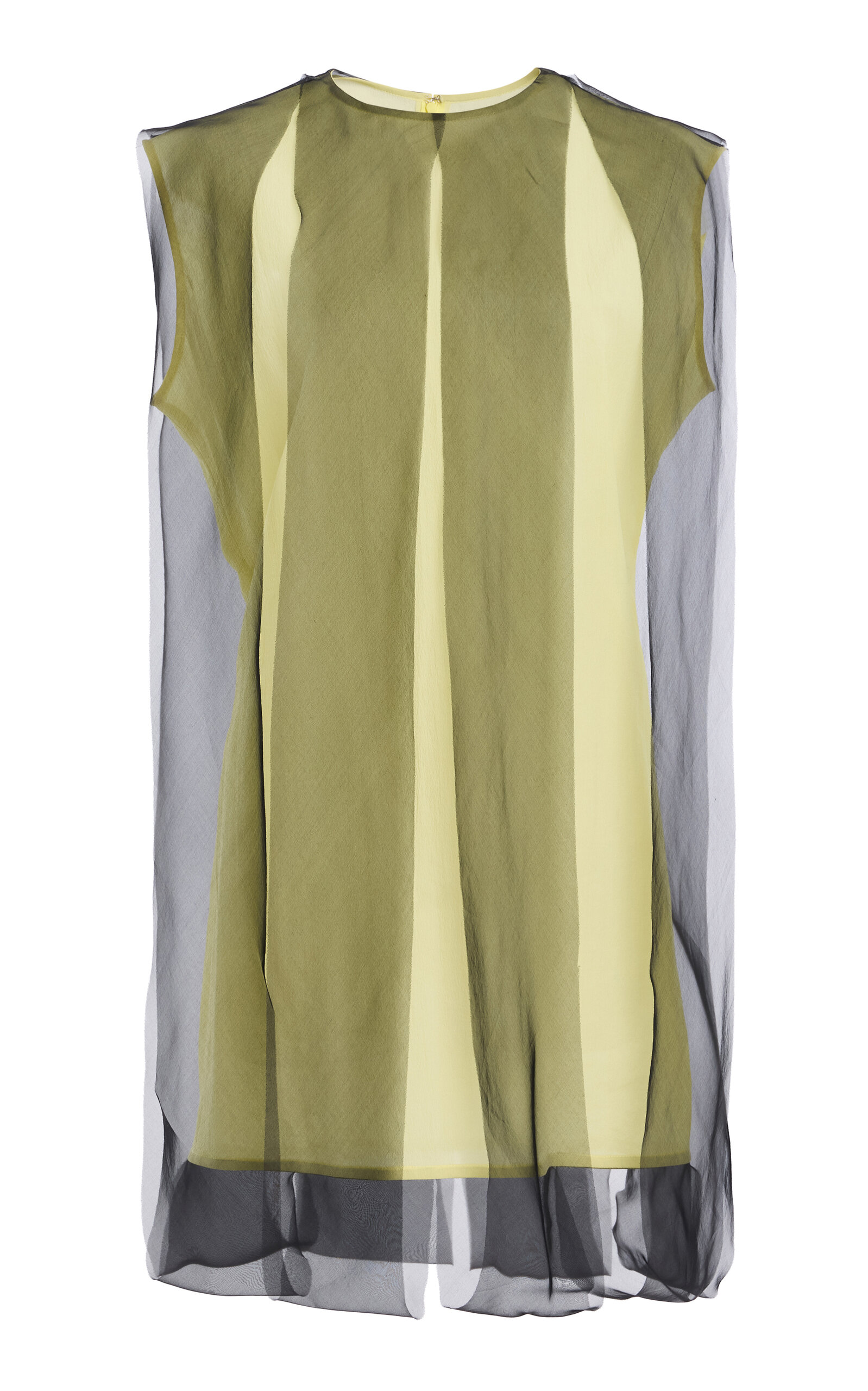 Zankov Ash Silk Organza Top In Yellow