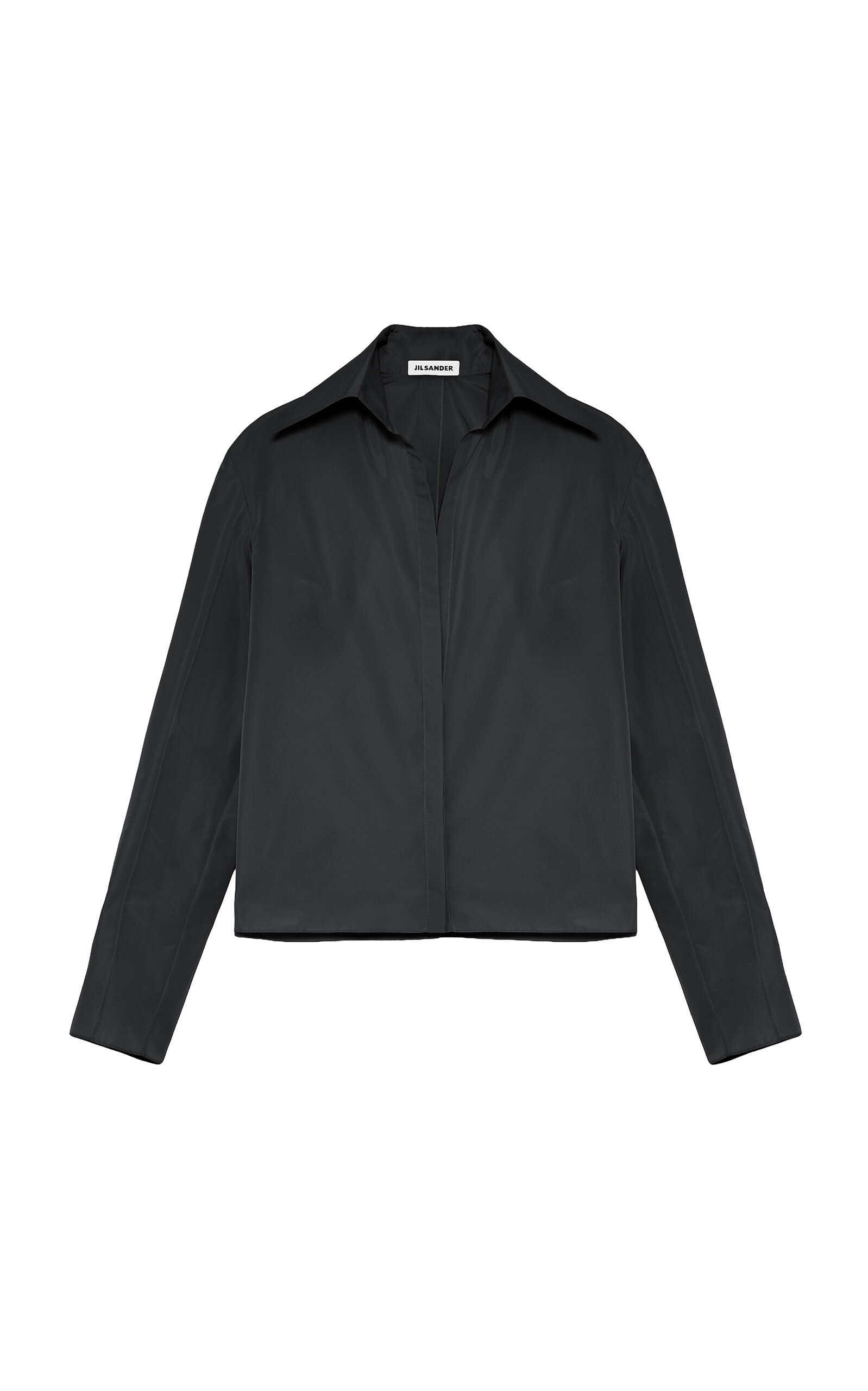 Jil Sander Silk-Blend Deep V-Neck Shirt - Moda Operandi
