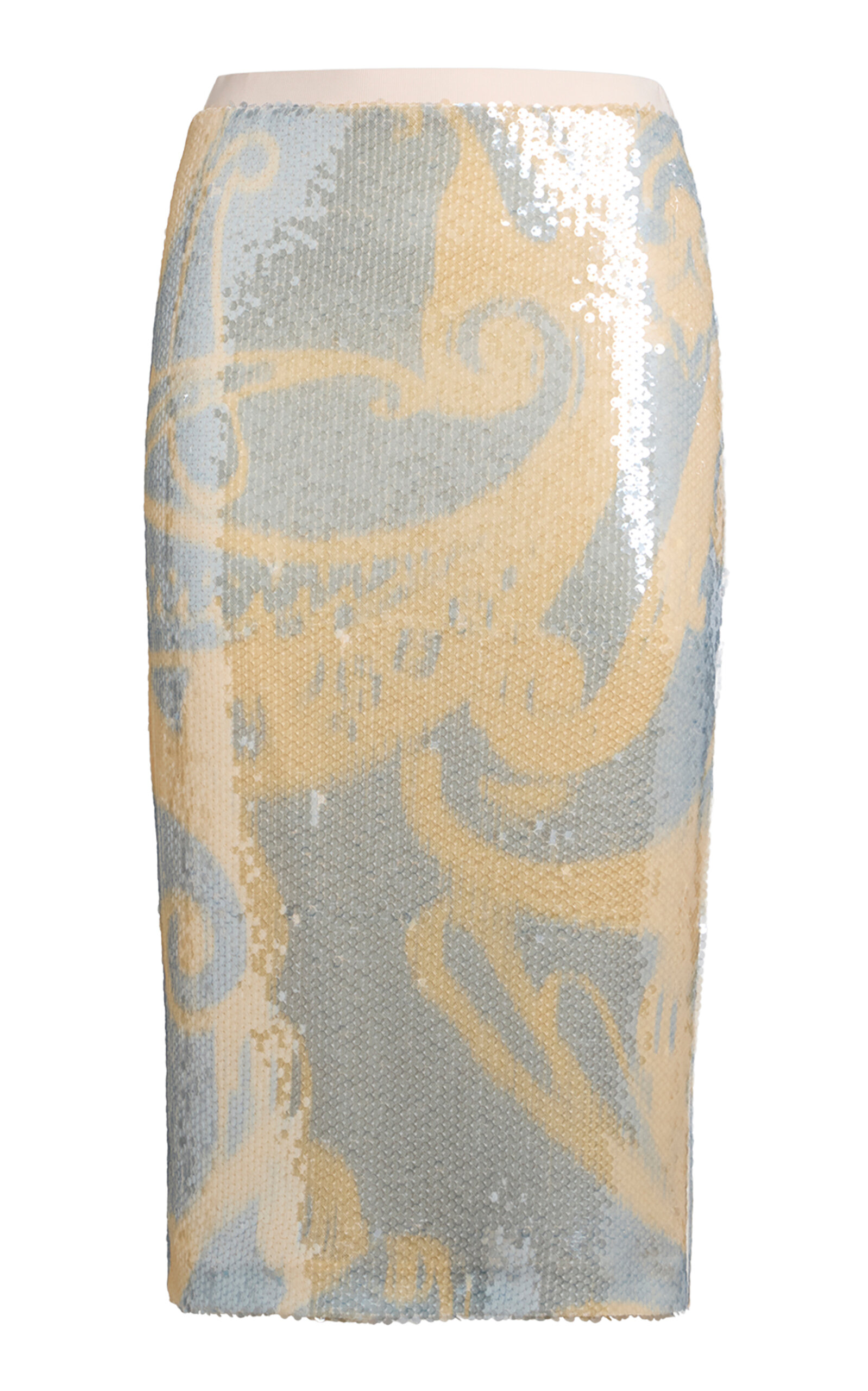Etro Sequined Knee-length Skirt In Blue