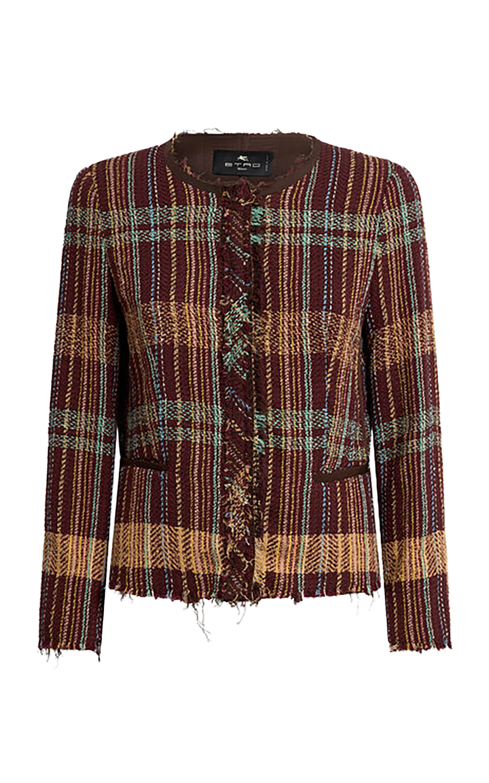 Etro Plaid Cotton-blend Jacket In Multi