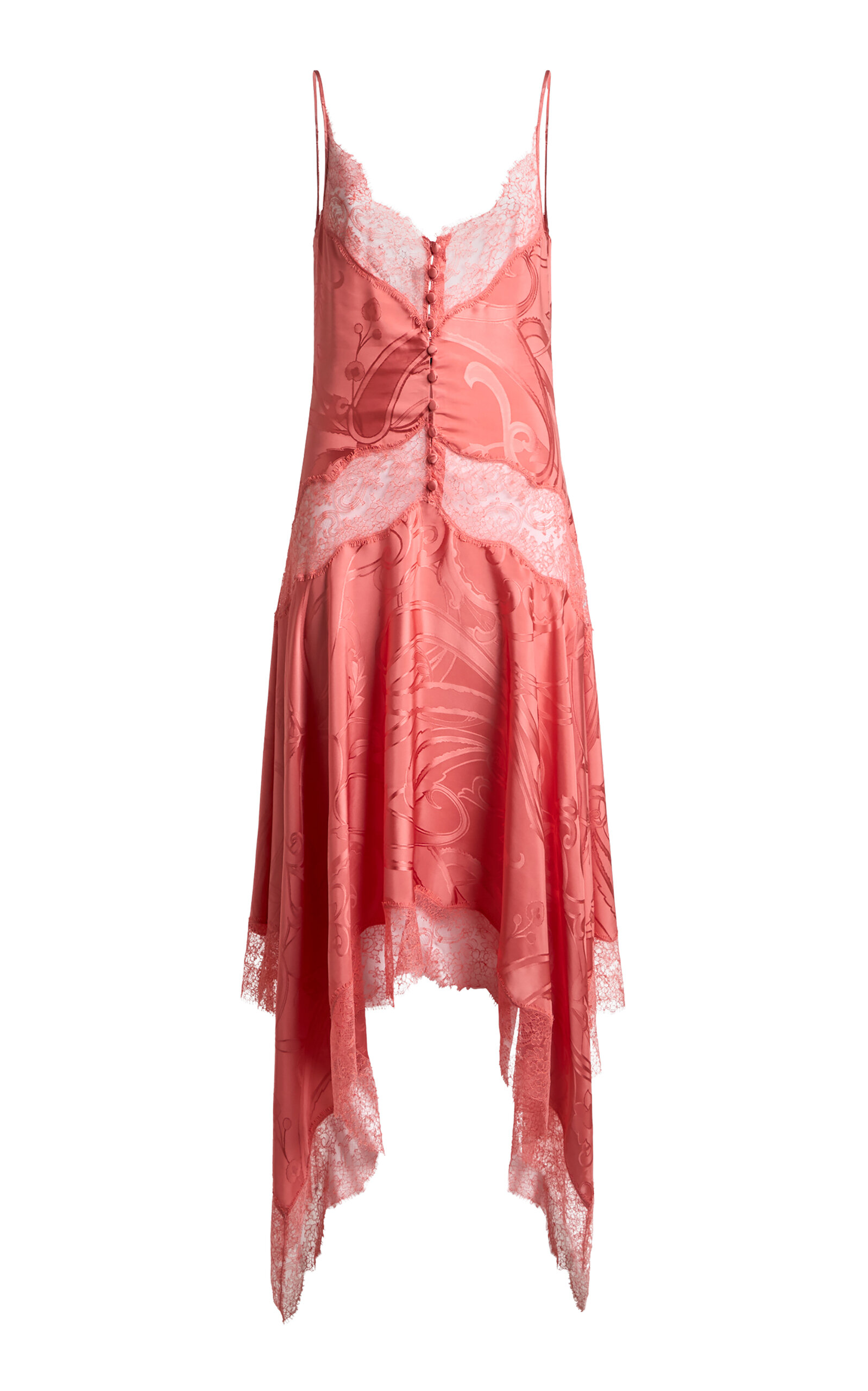 Etro Lace-trimmed Midi Dress In Pink