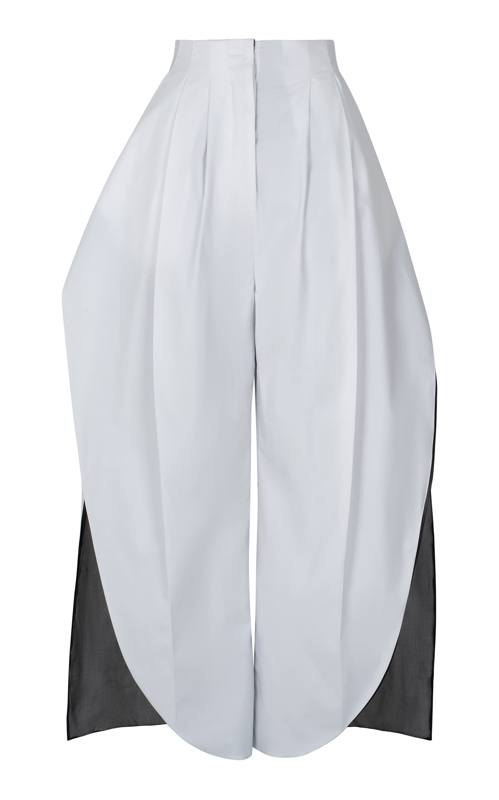 Tailored Cotton Barrel-Leg Pants