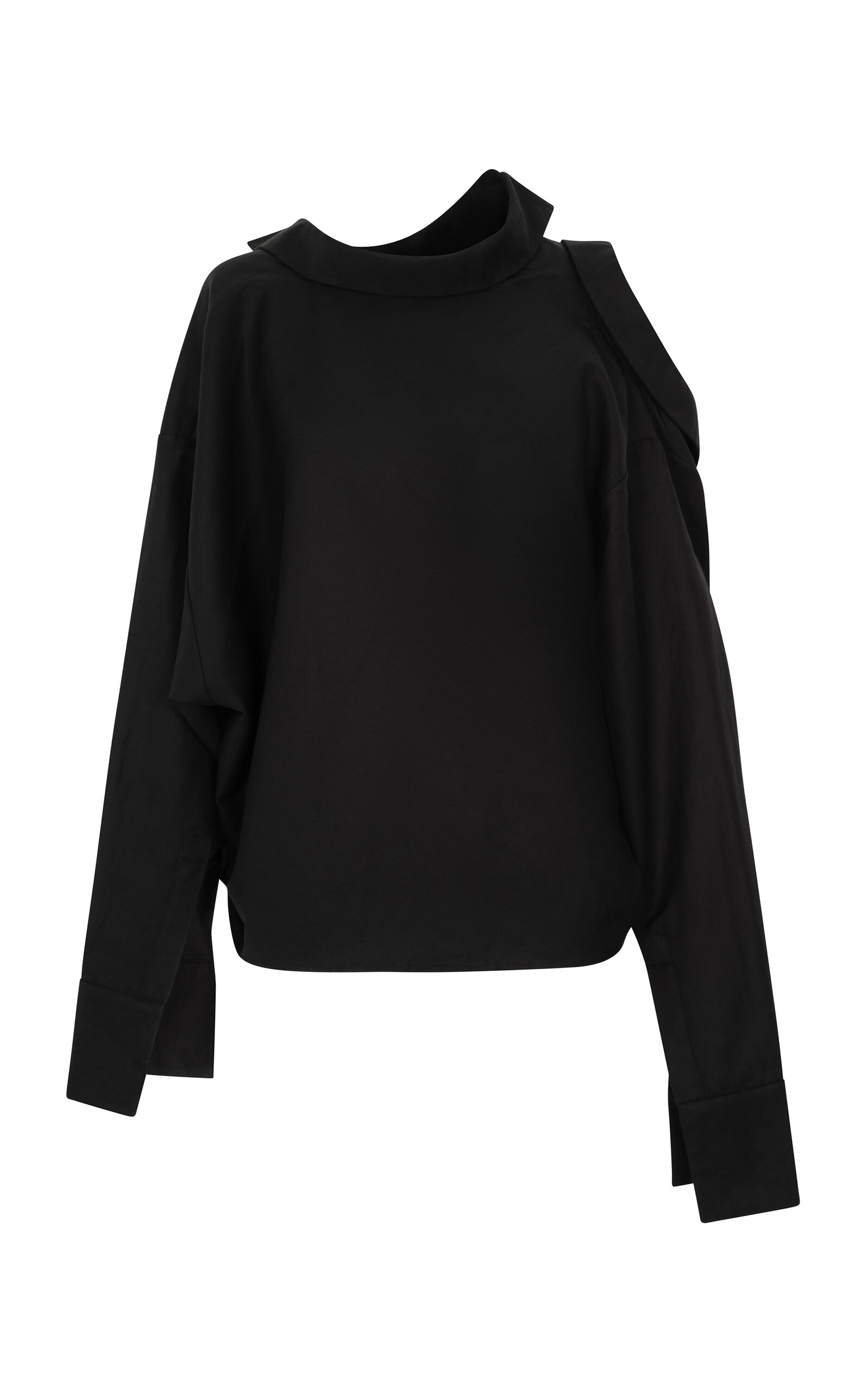 Double Collar Stretch-Cotton Shirt