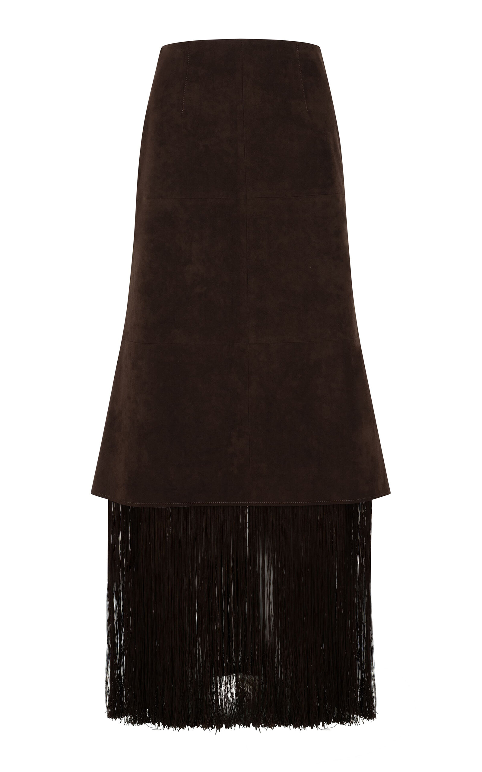 12 Square Fringed Maxi Skirt