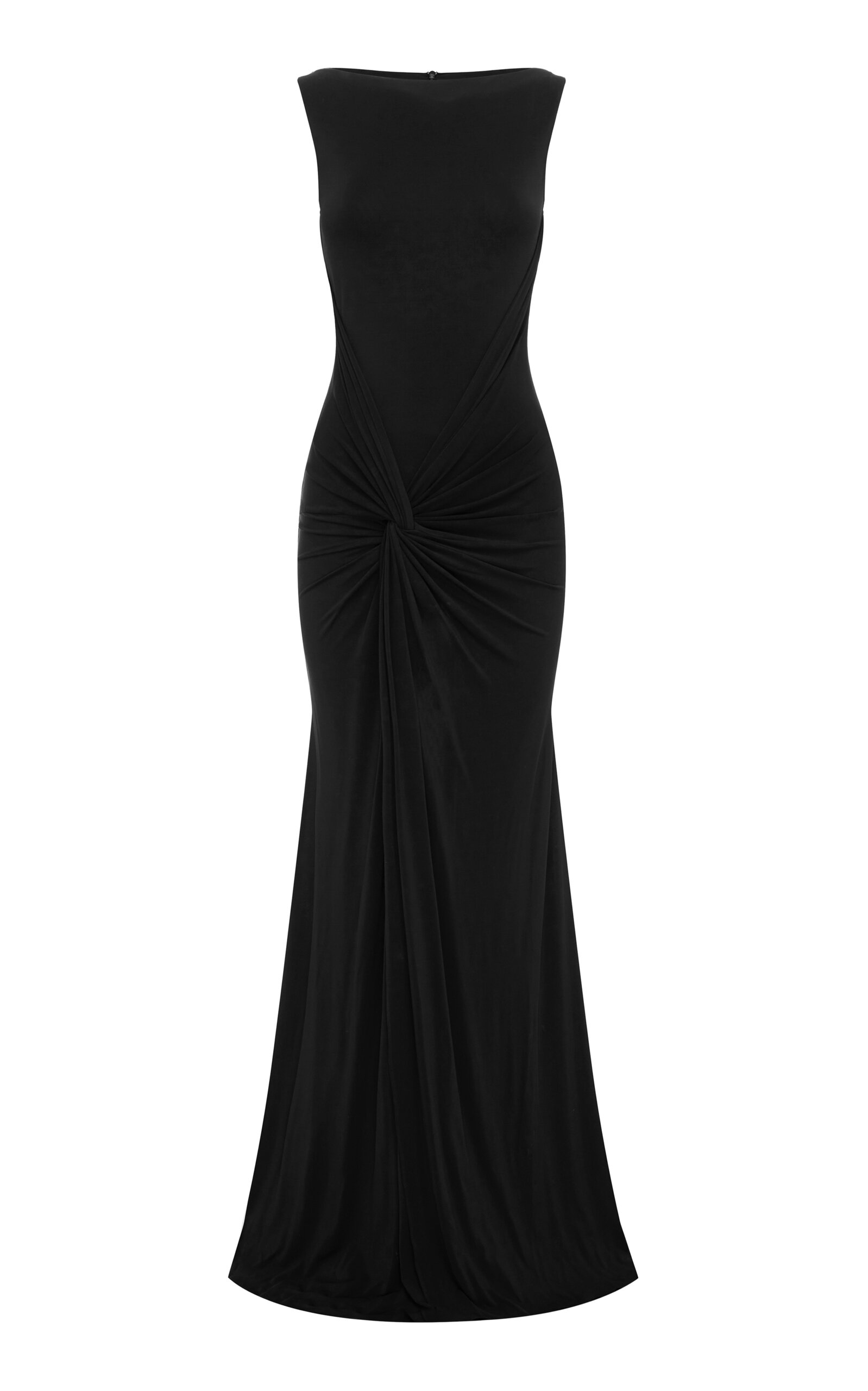 Sleeveless Twist Jersey Gown