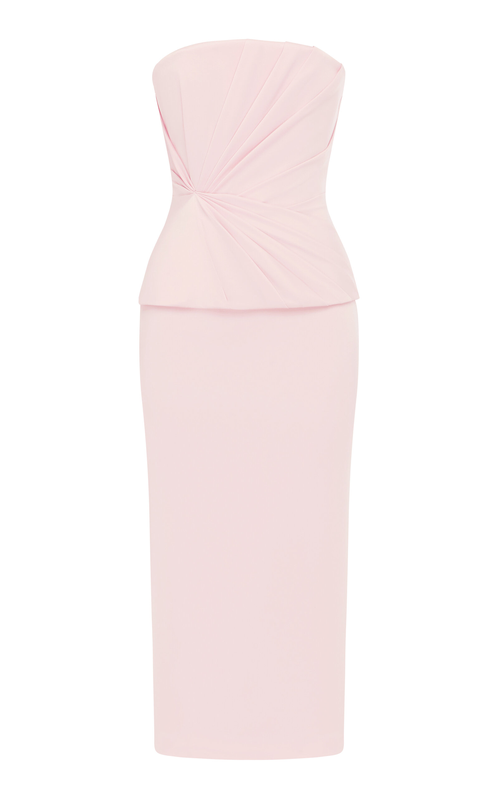 Twist Satin Crepe Midi Dress