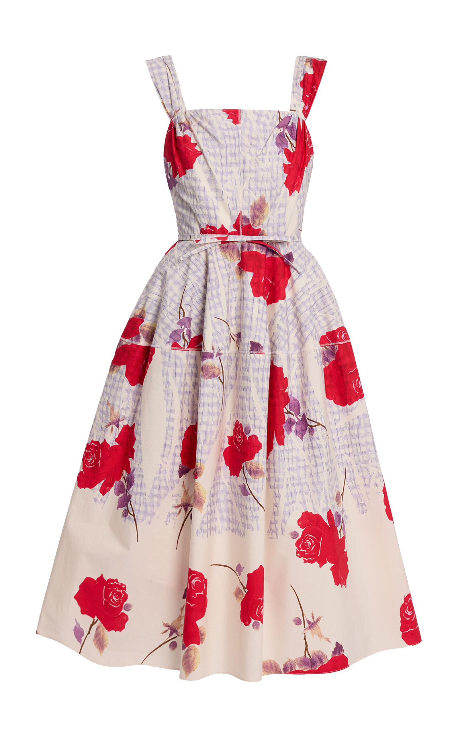 Erdem Floral Cotton-Poplin Midi Dress - Moda Operandi