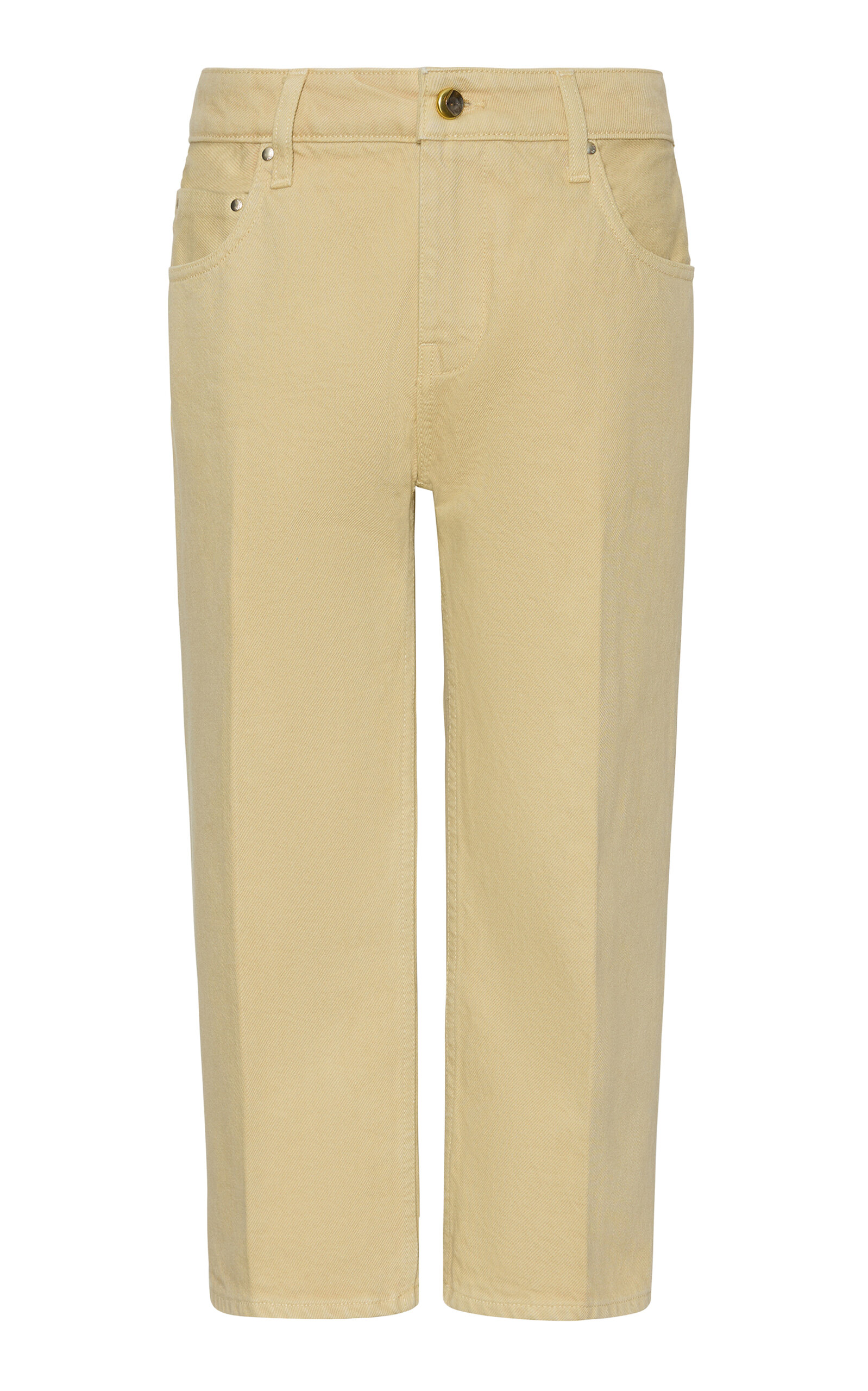 Ossou Emberly Denim Pedal Pusher Shorts - Moda Operandi