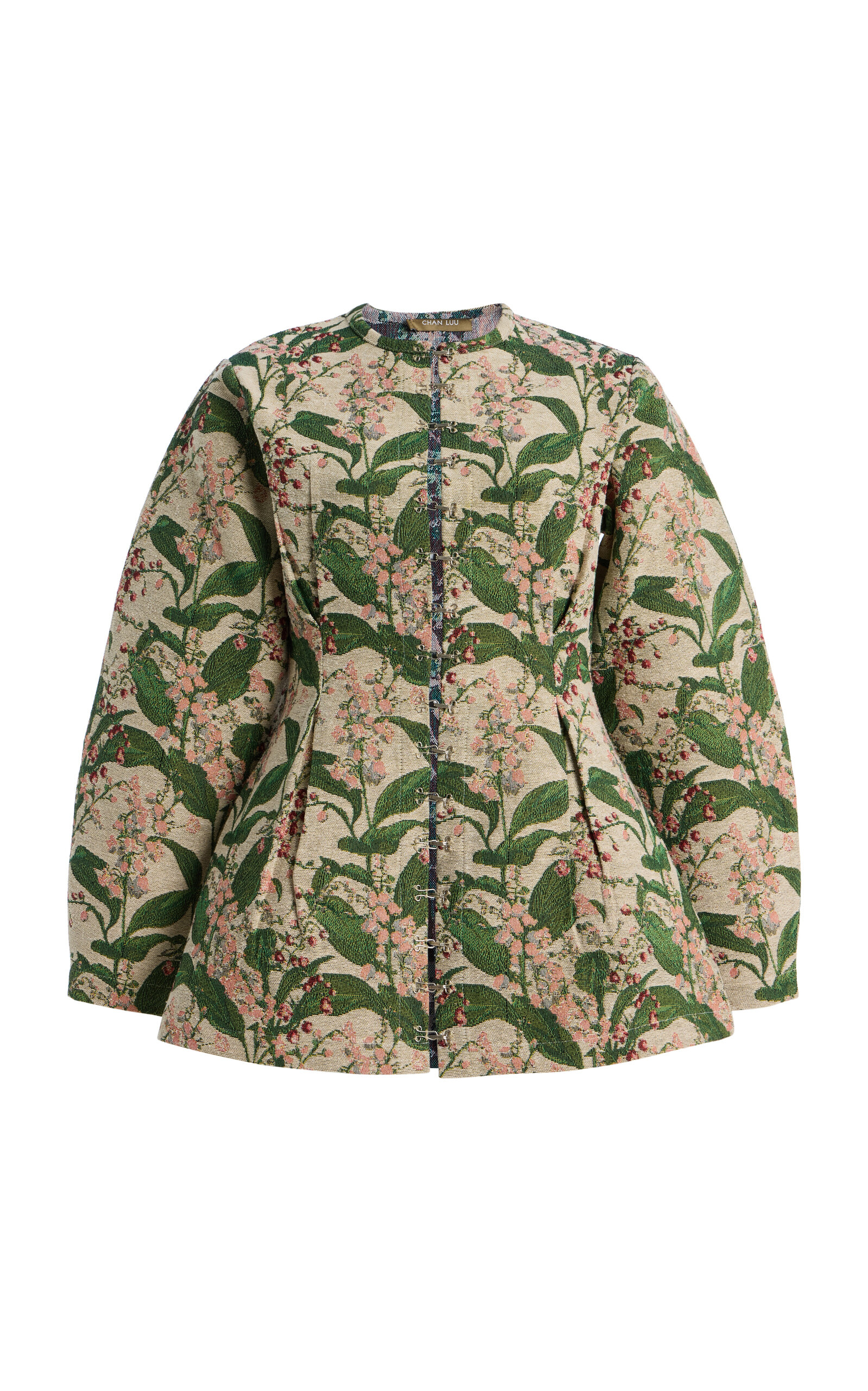 Chan Luu Jacquard Pinch Waist Cotton-Blend Cardigan - Moda Operandi