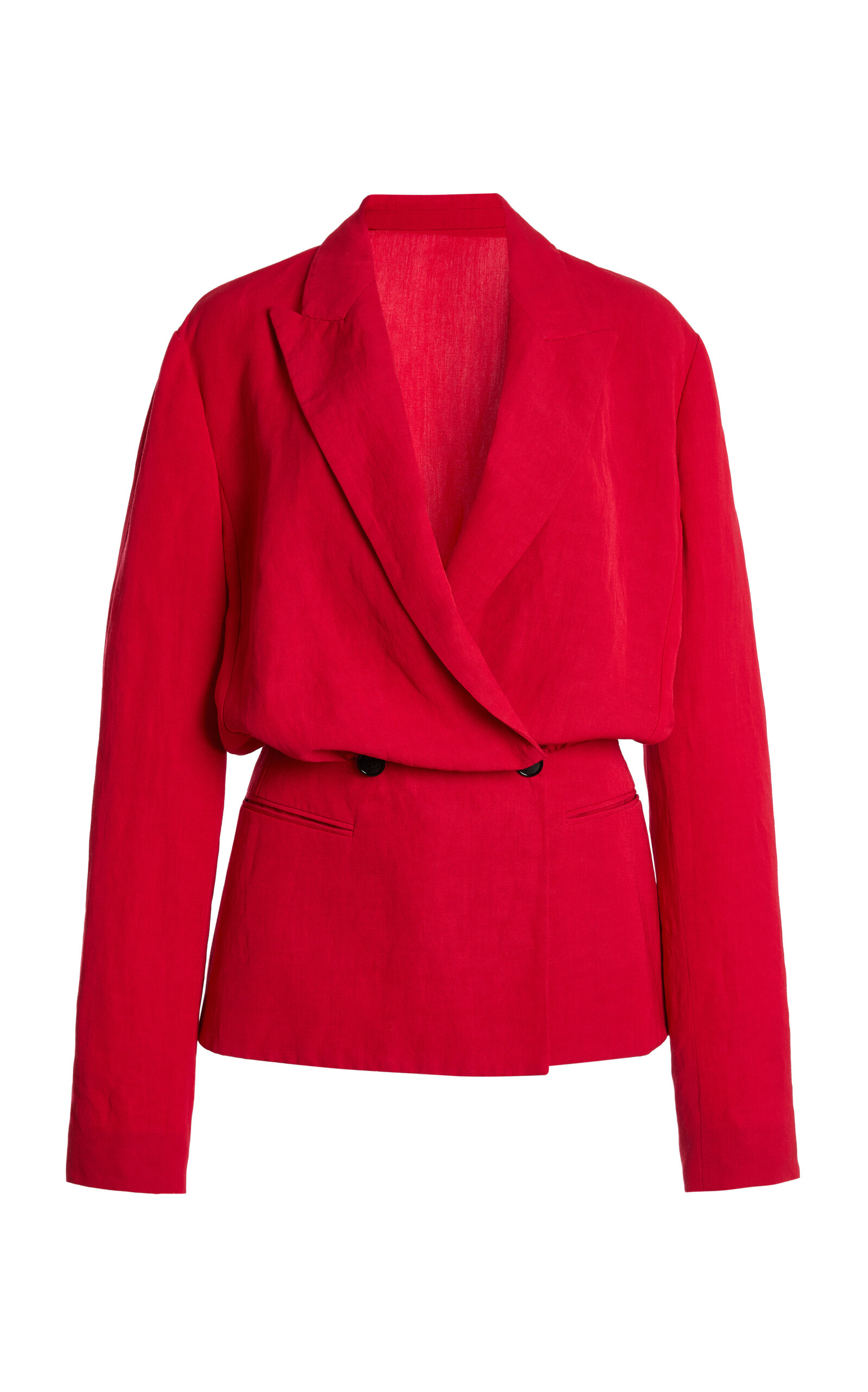 Lanvin Basque Linen-Blend Jacket - Moda Operandi