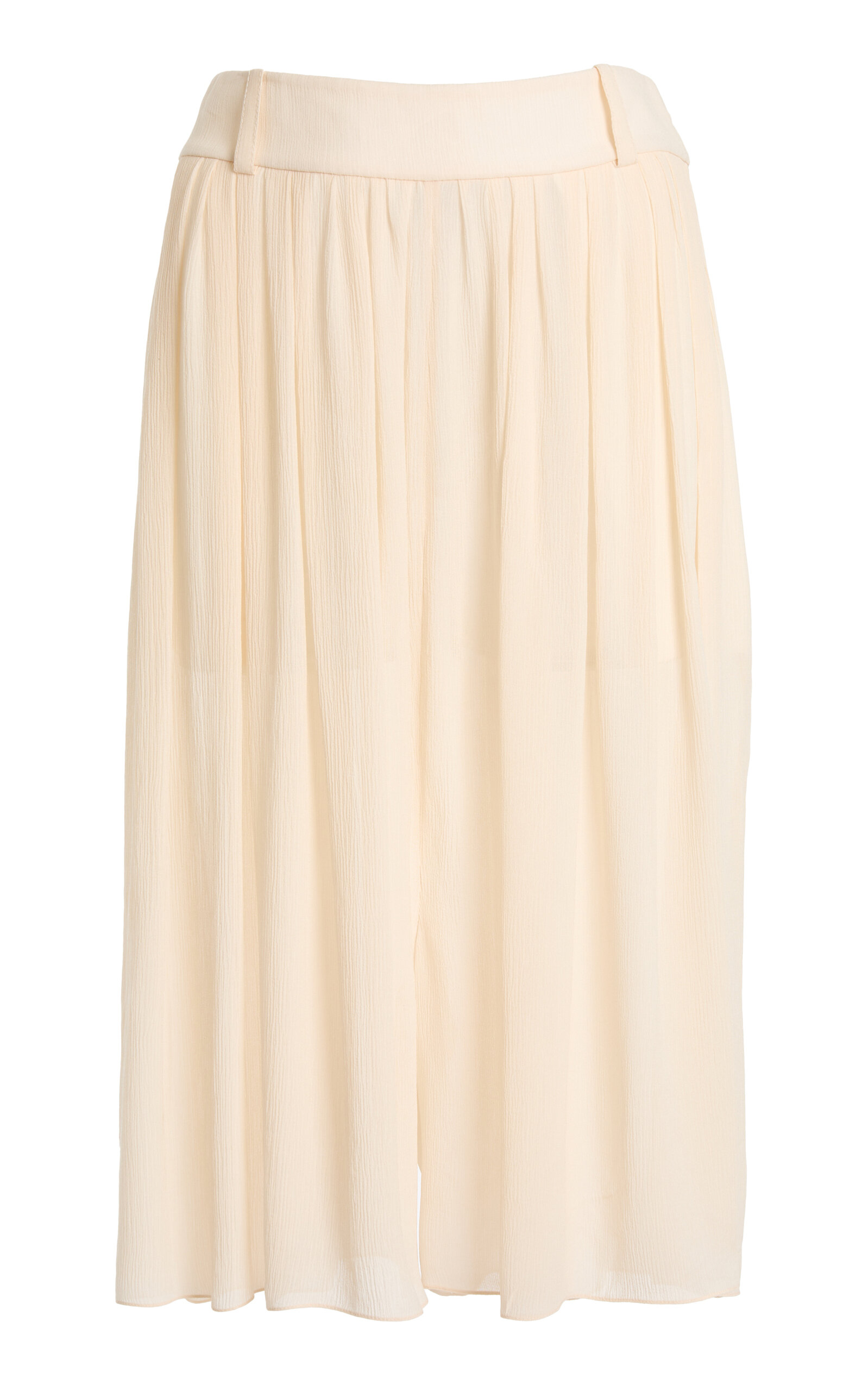 Lanvin Pleated Loose-Fit Silk-Blend Shorts - Moda Operandi
