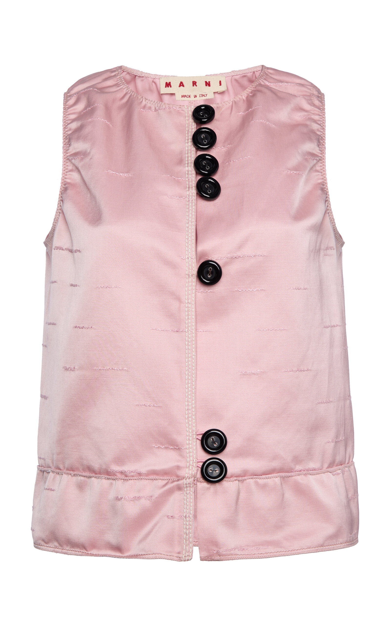 Button-Detailed Cotton-Blend Tank Top