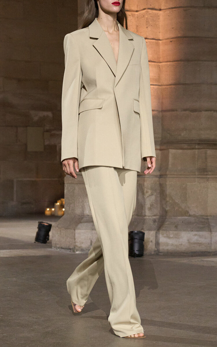 Victoria Beckham High-Rise Straight-Leg Wool Pants - Moda Operandi