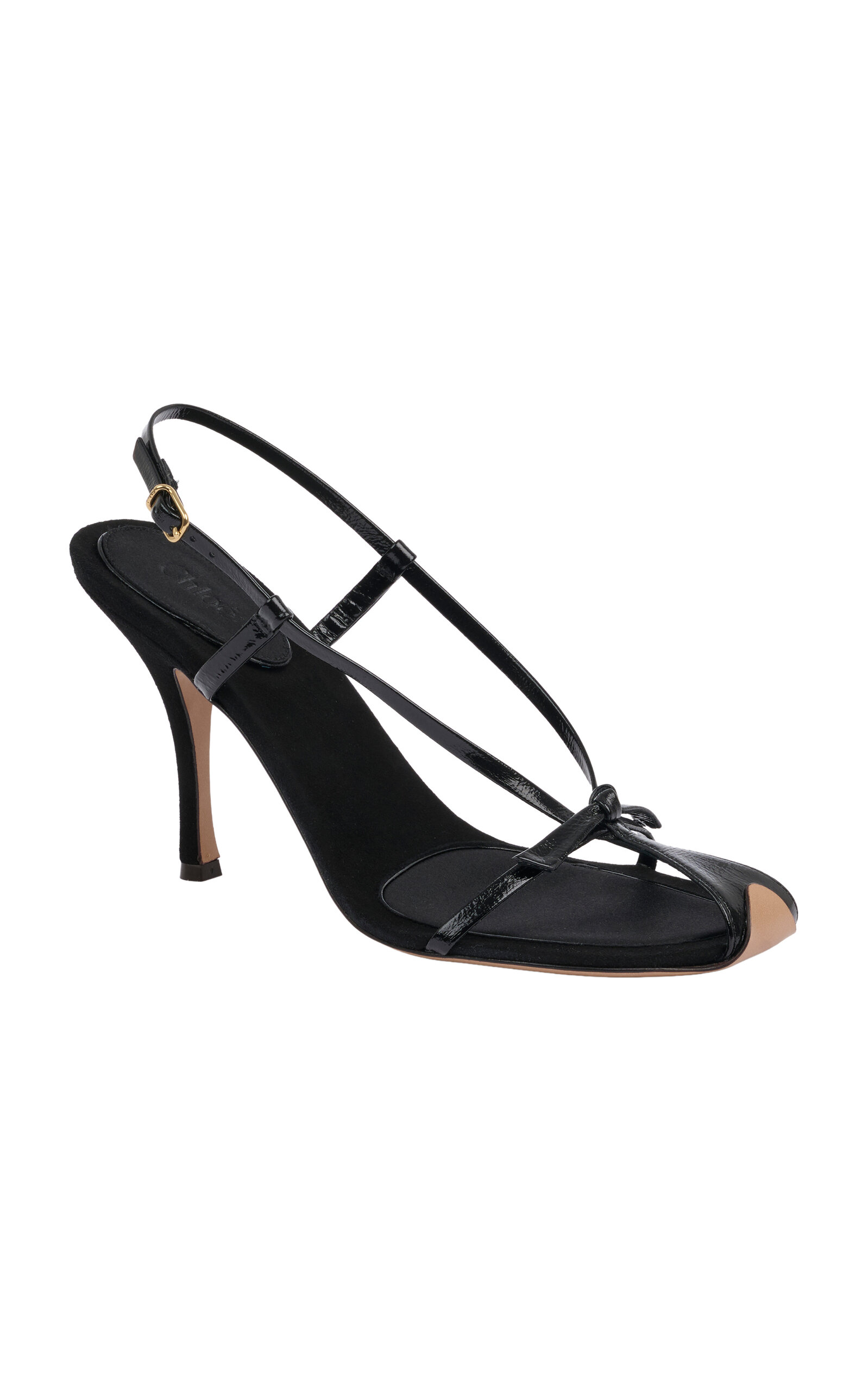 Chloé Patent Leather & Suede Obri Sandals - Moda Operandi