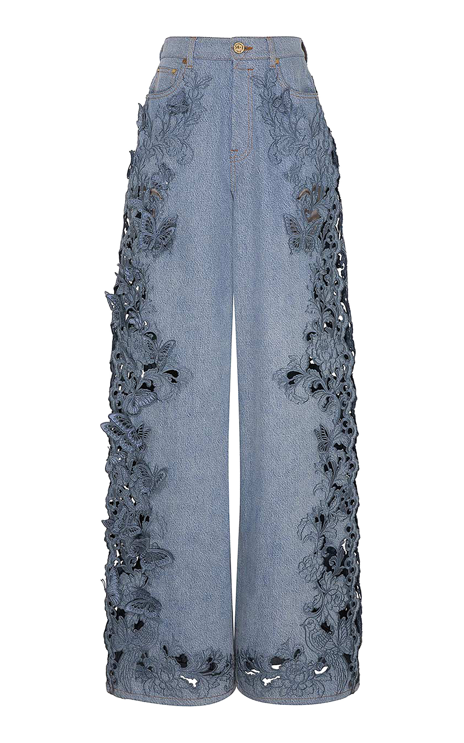 Becoming Embroidered Cotton Jeans