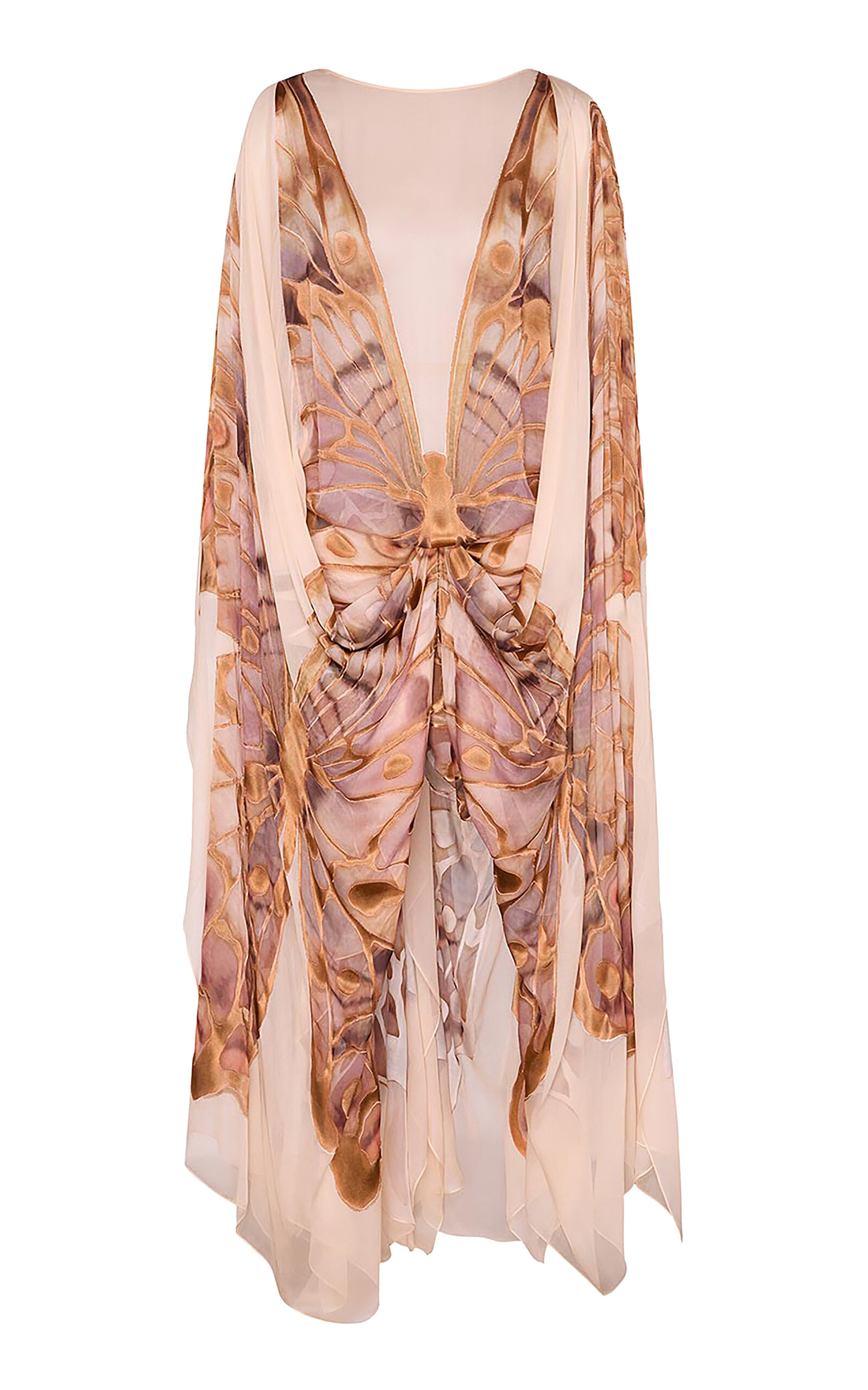 Motion Burnout Silk-Blend Mini Dress