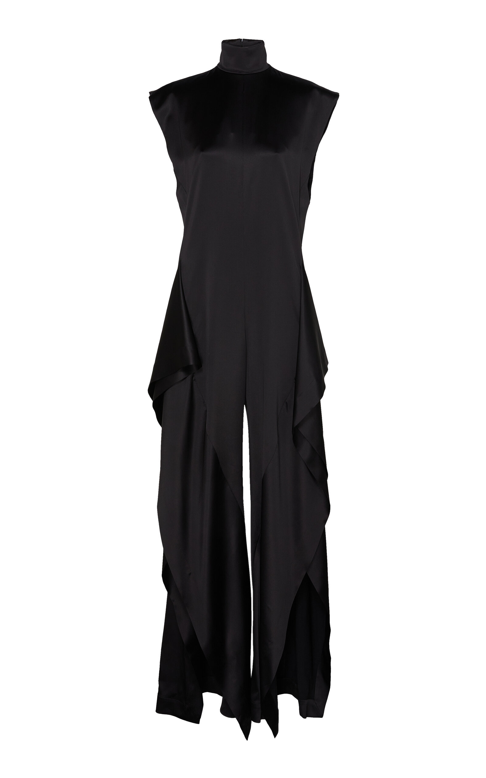 Motion Satin Draped Jumpsuit