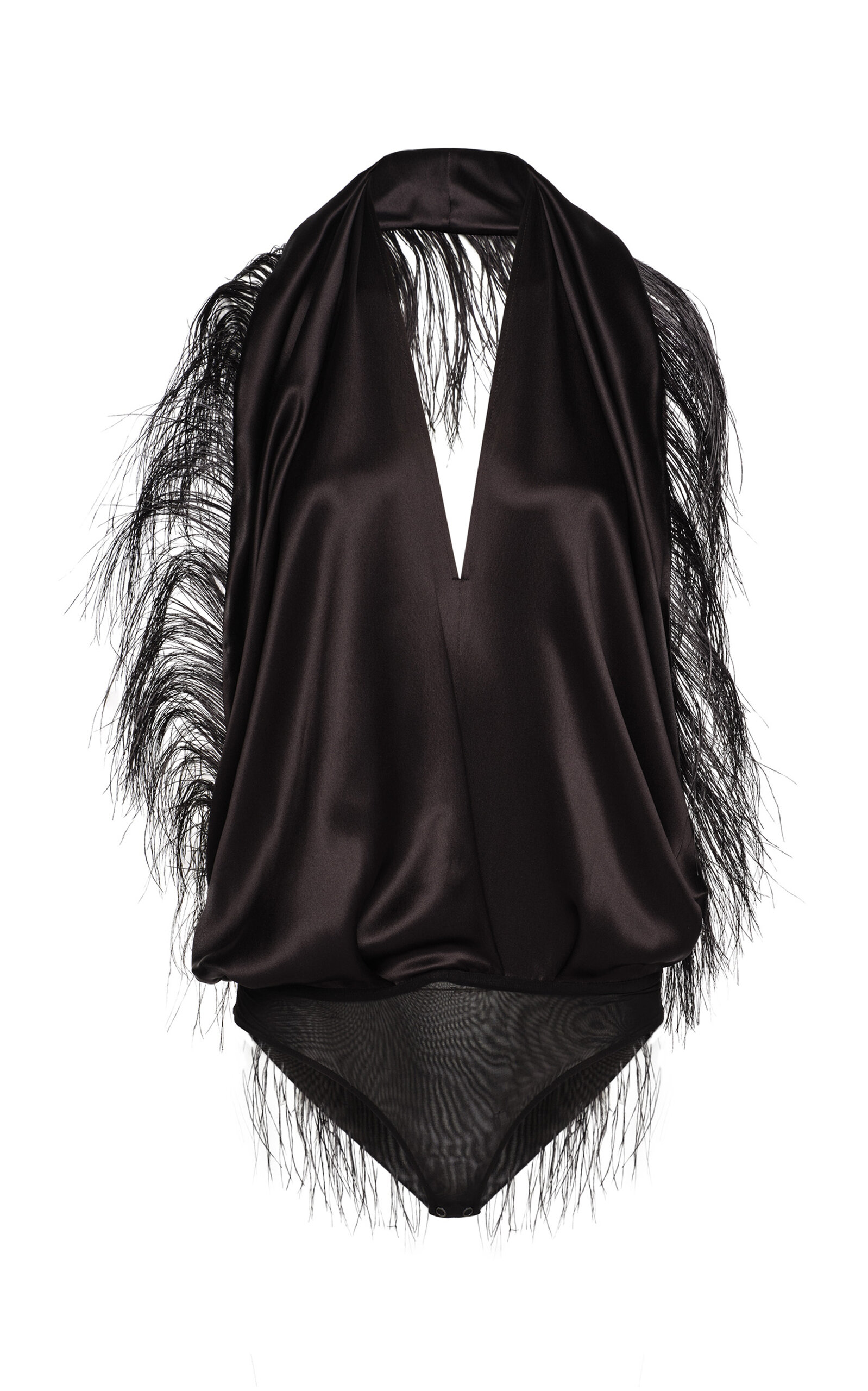 Feathered Silk Bodysuit