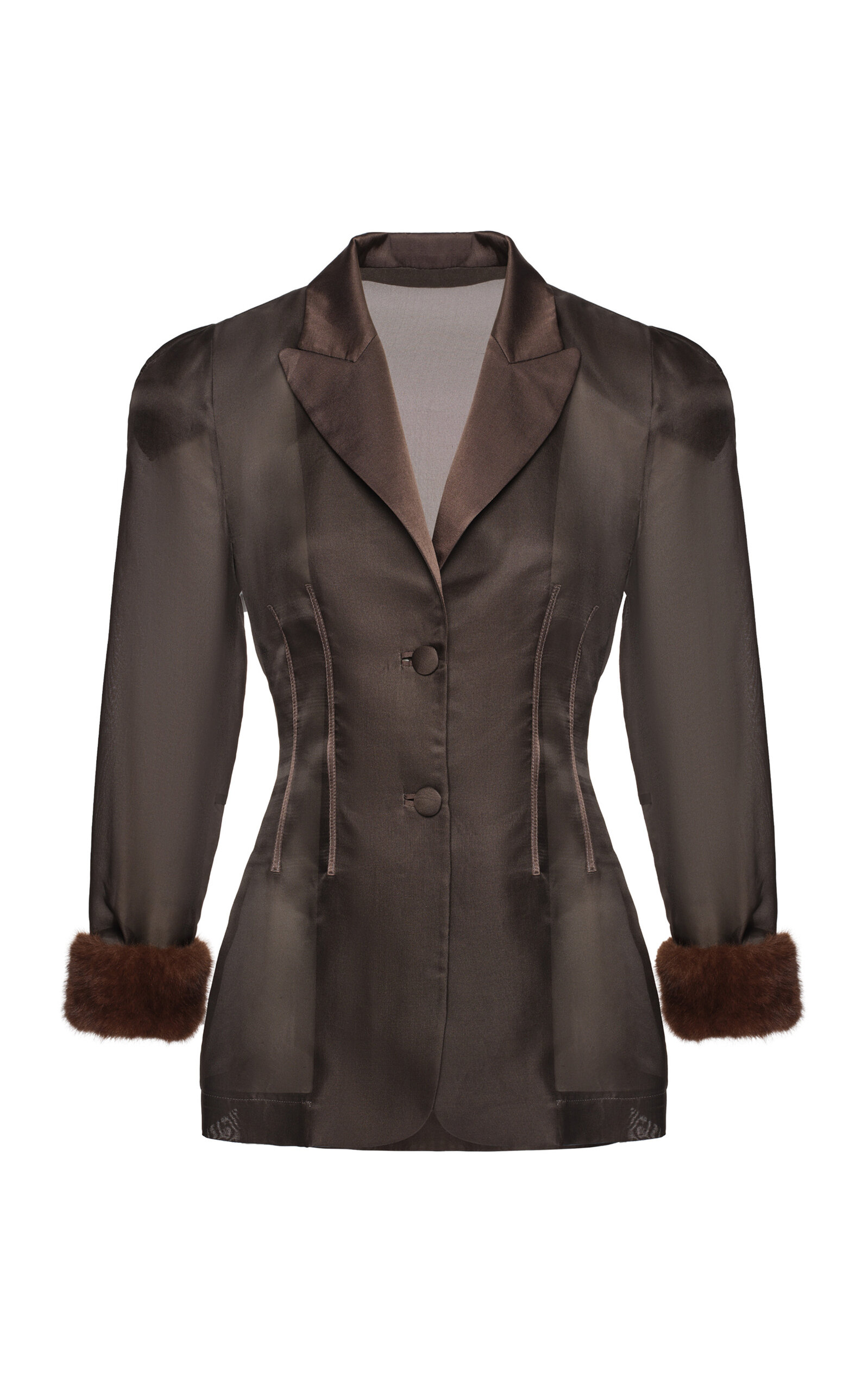 Lapel Silk Blazer