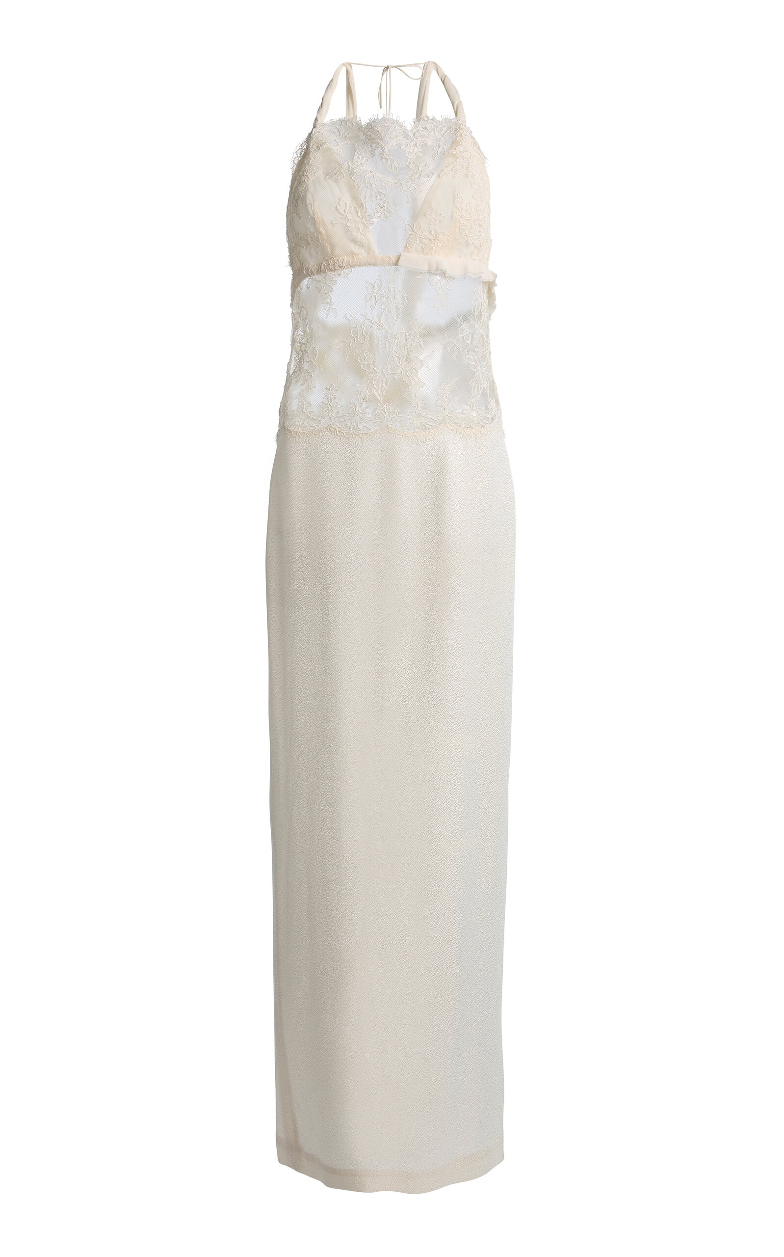 Mira Lace Crepe Gown