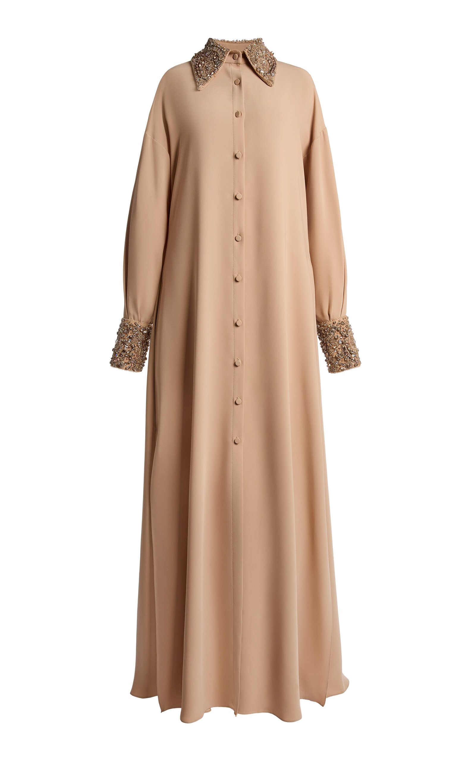 Zuhair Murad Embroidery-embellished Cady Coat In Gray