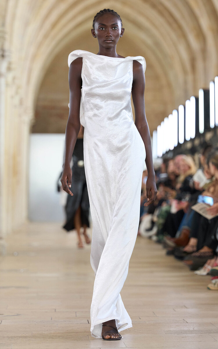 Aje Ana Backless Gown In Ivory