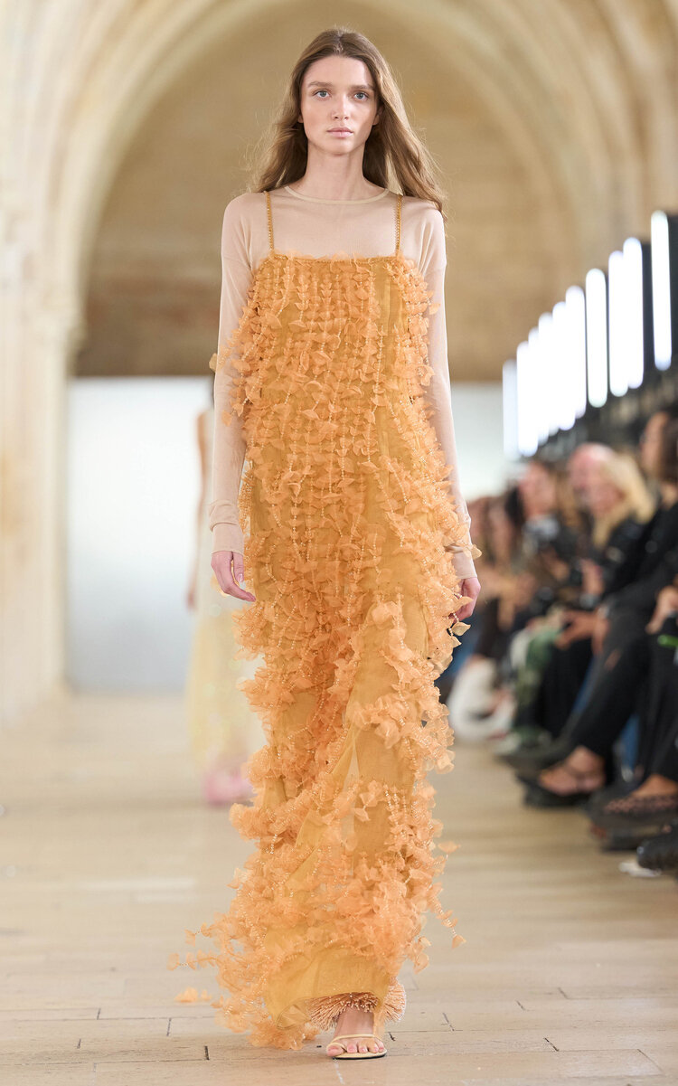 Aje Lola Embellished Maxi Dress In Orange