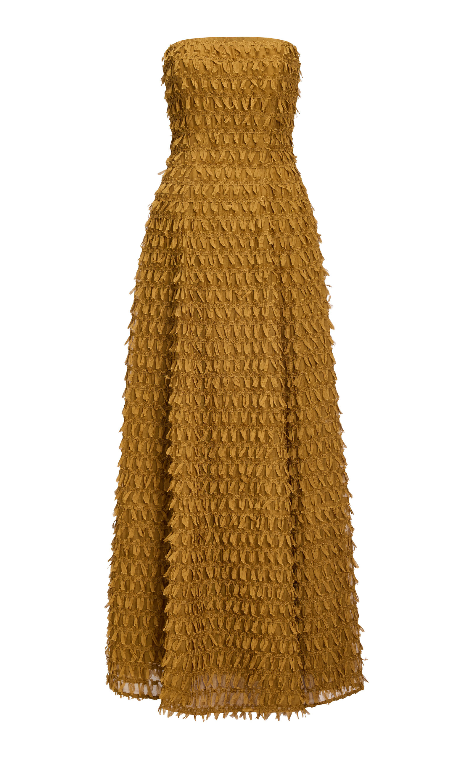 Aje Willow Strapless Gown In Orange