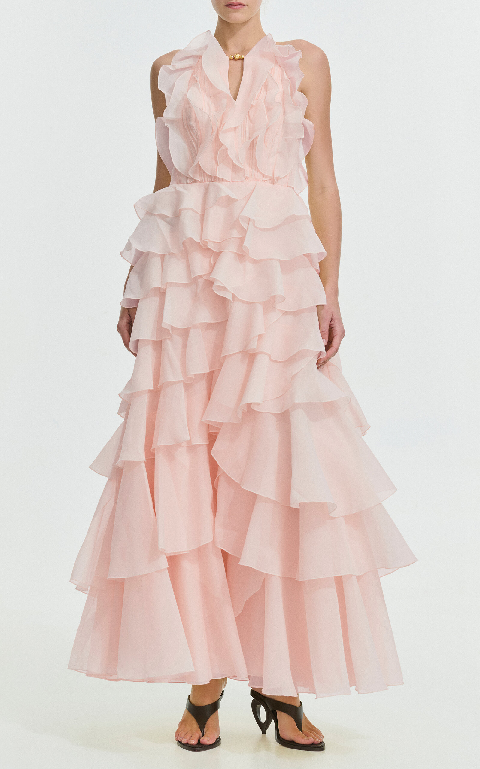 Aje Selena Maxi Dress In Light Pink