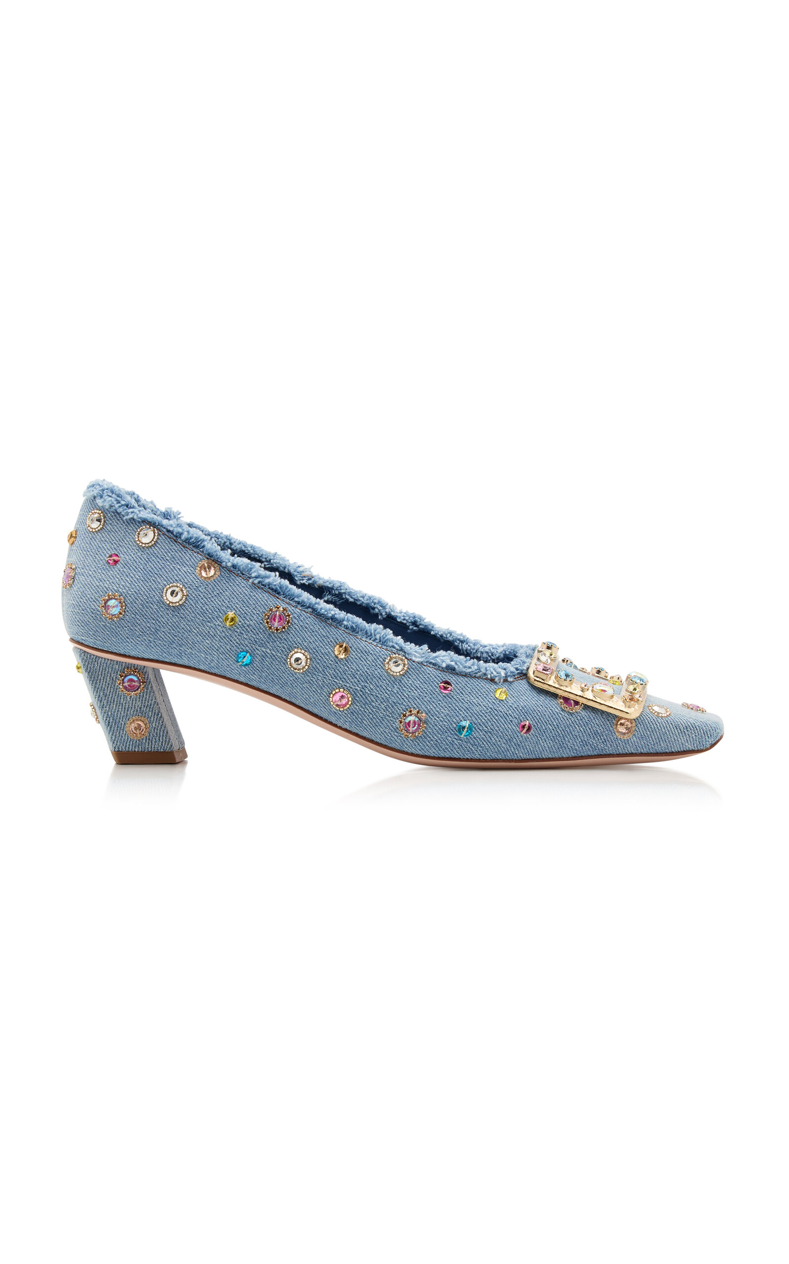 Belle Vivier Embroidery Pumps