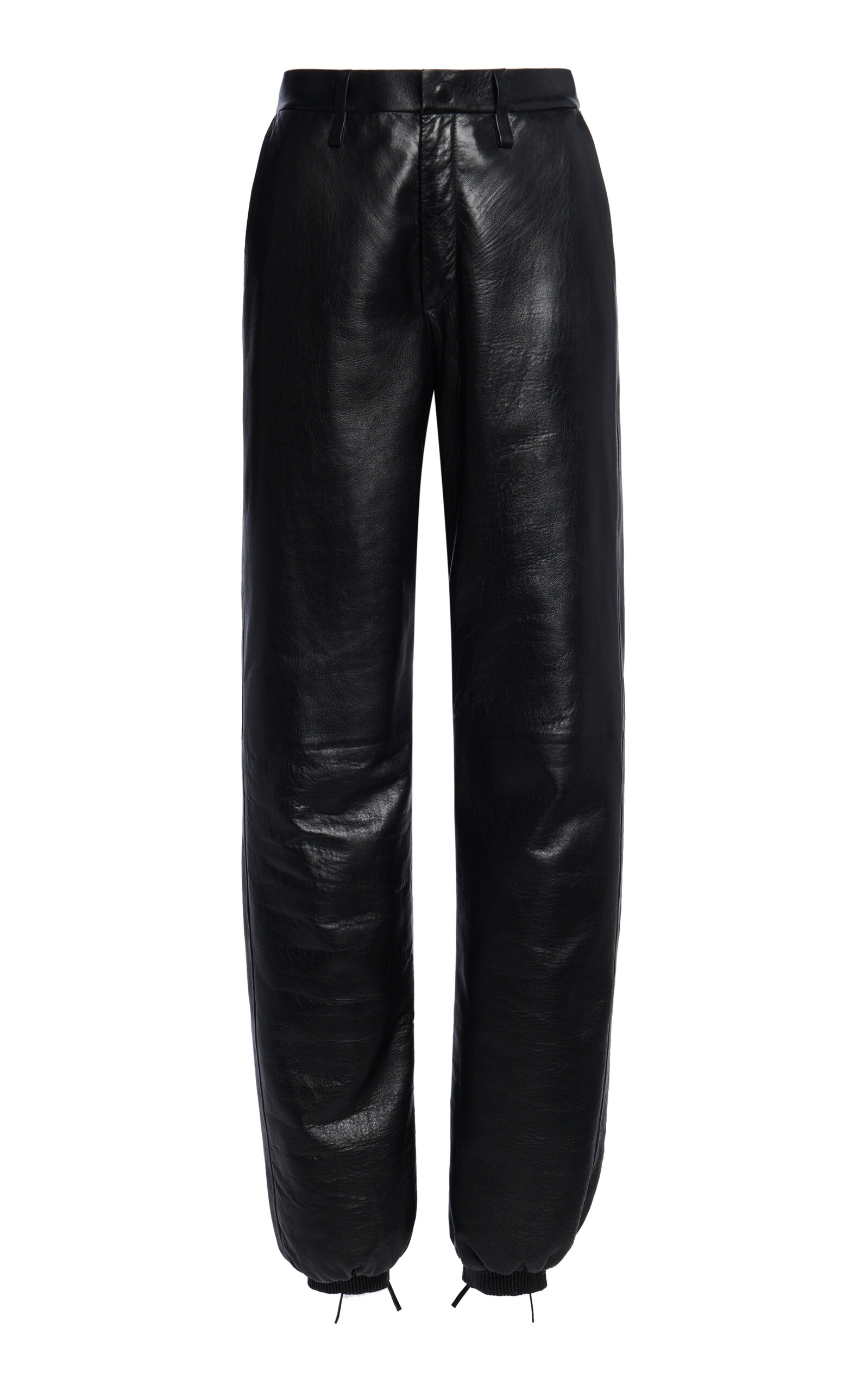 Vintage-Look Lambskin Jogger Pants
