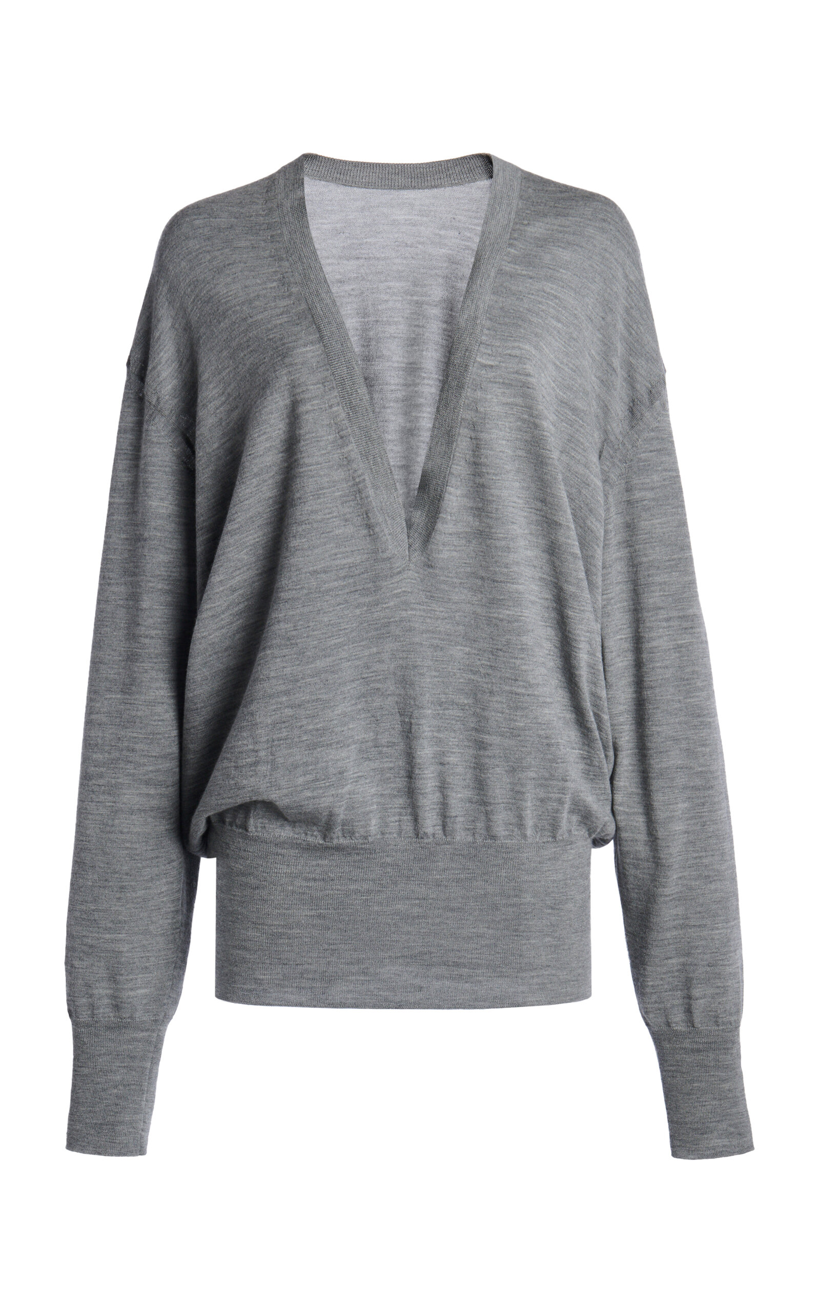 Masculine Fit Wool V-Neck Knit