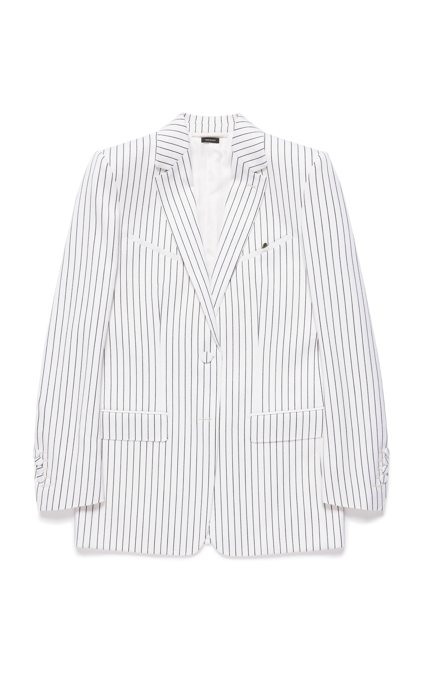 Striped Single-Breasted Wool Western Jacket