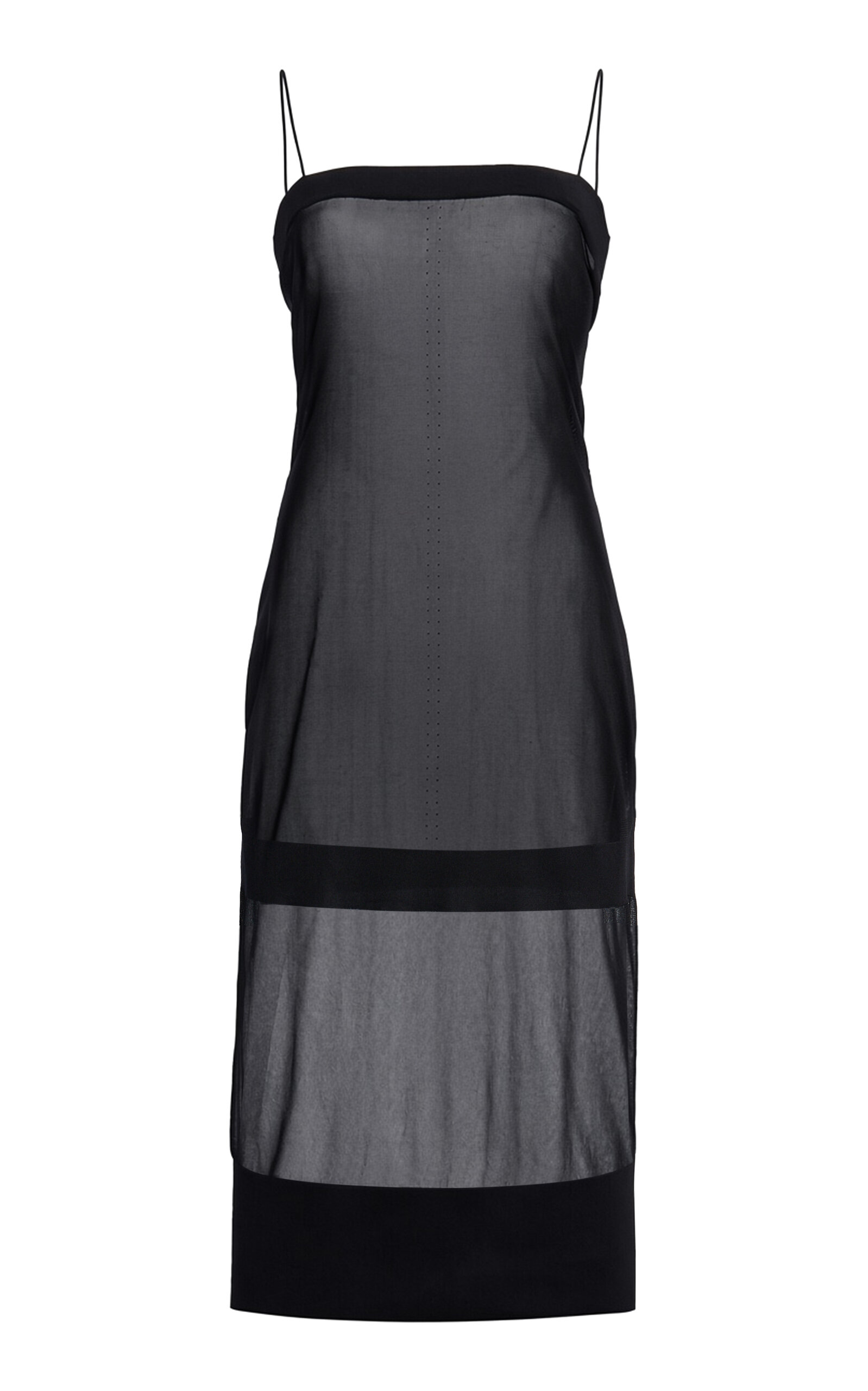 Fine Sheer Silk-Blend Midi Tube Dress
