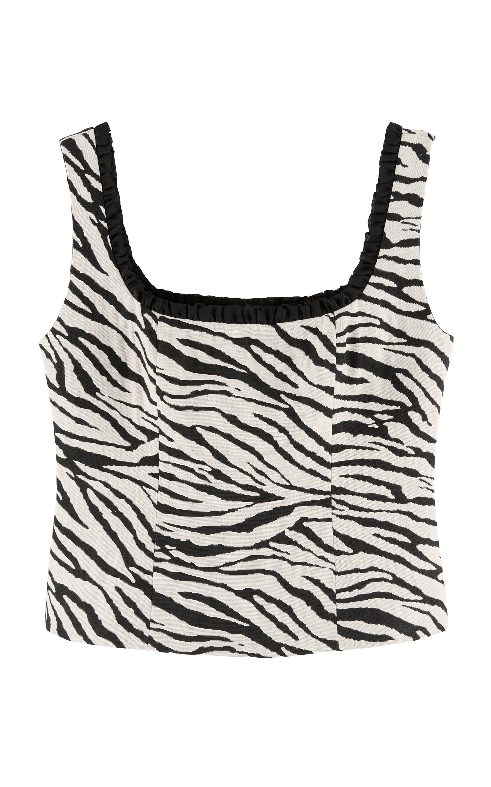 Exclusive Tailored Ruffle Cotton Tank Top