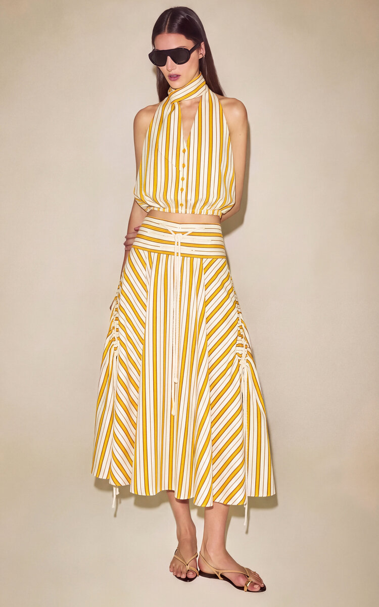 Ivara Cotton Midi Skirt