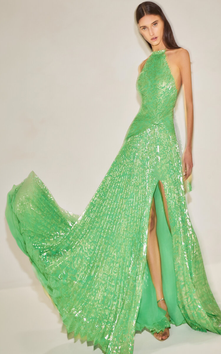 Loic Sequined Jacquard Maxi Dress