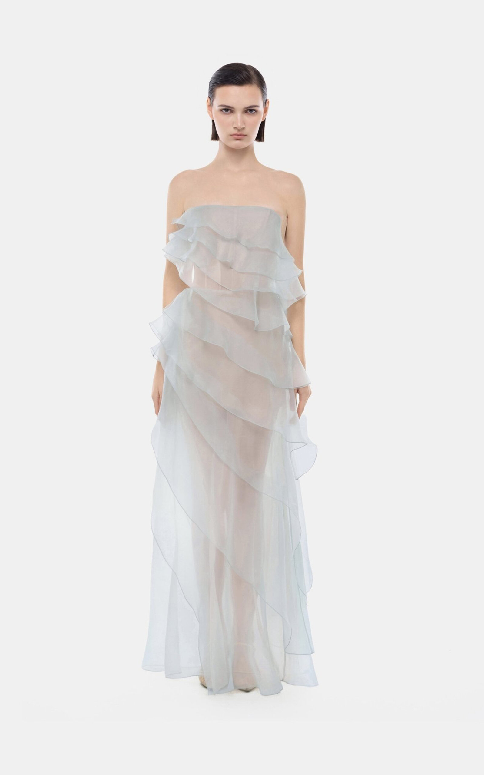 Tiered Strapless Maxi Dress