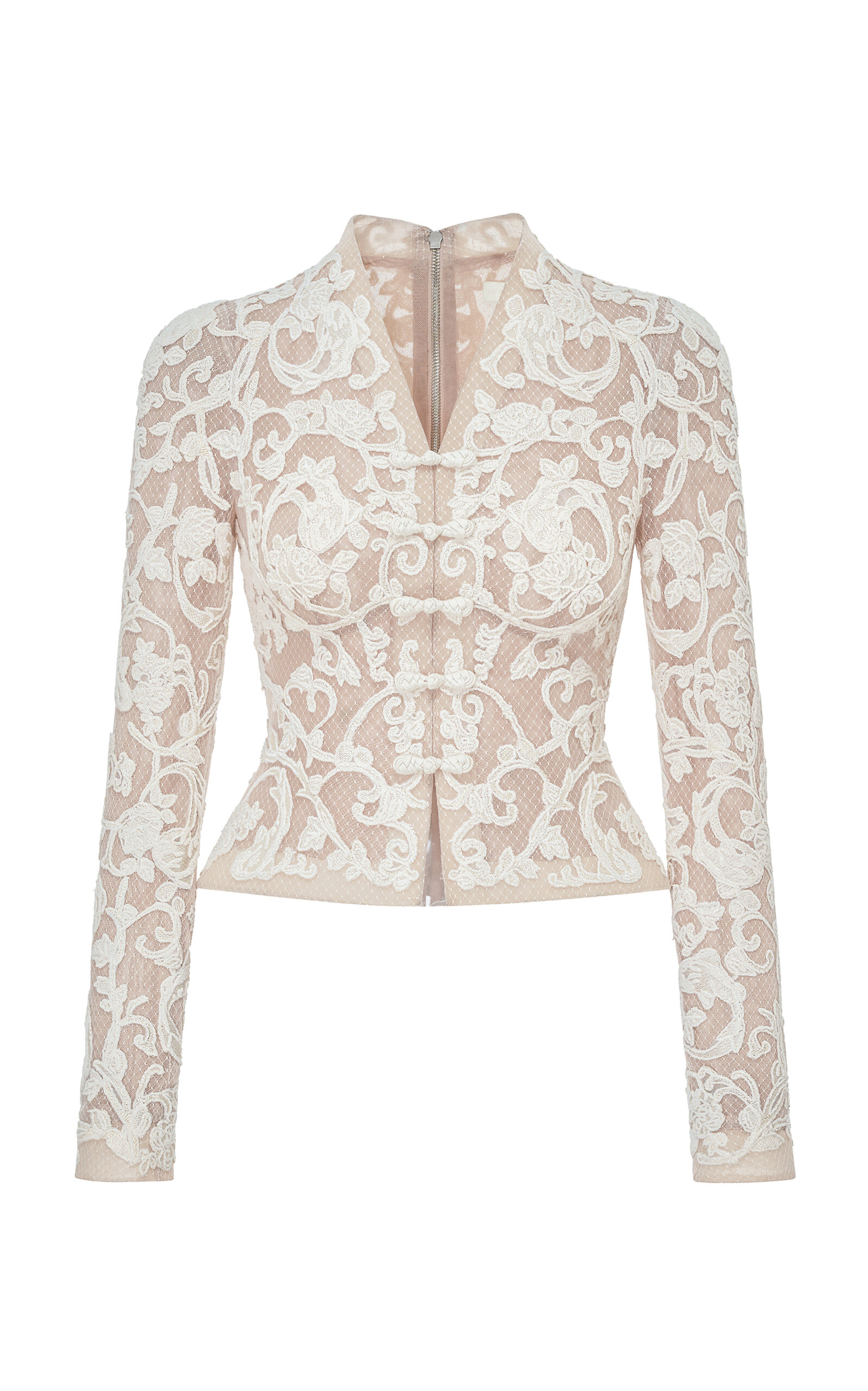 Brocade Long-Sleeve Top