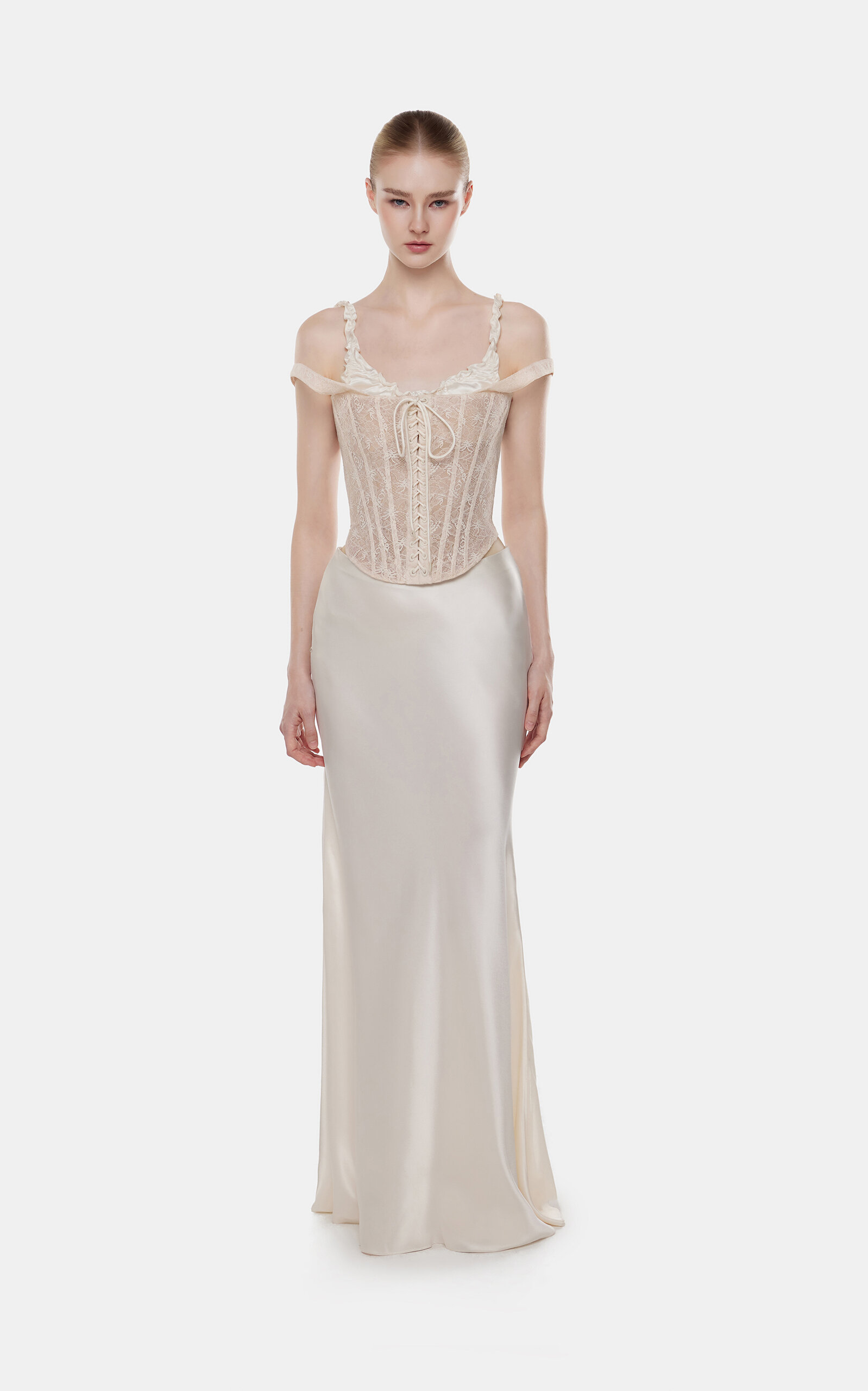 Detachable Drape Maxi Skirt