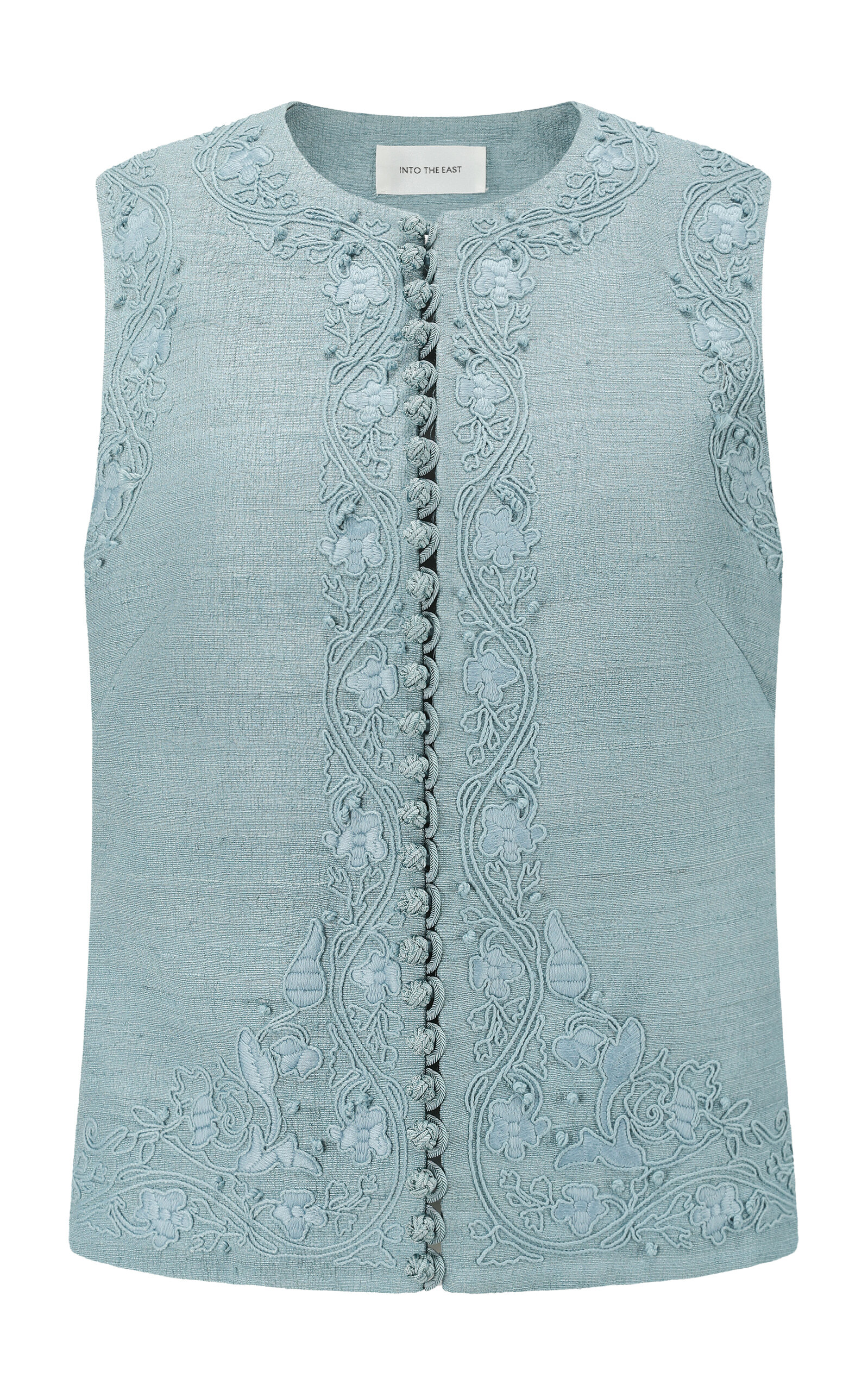 Embroidered Silk Vest