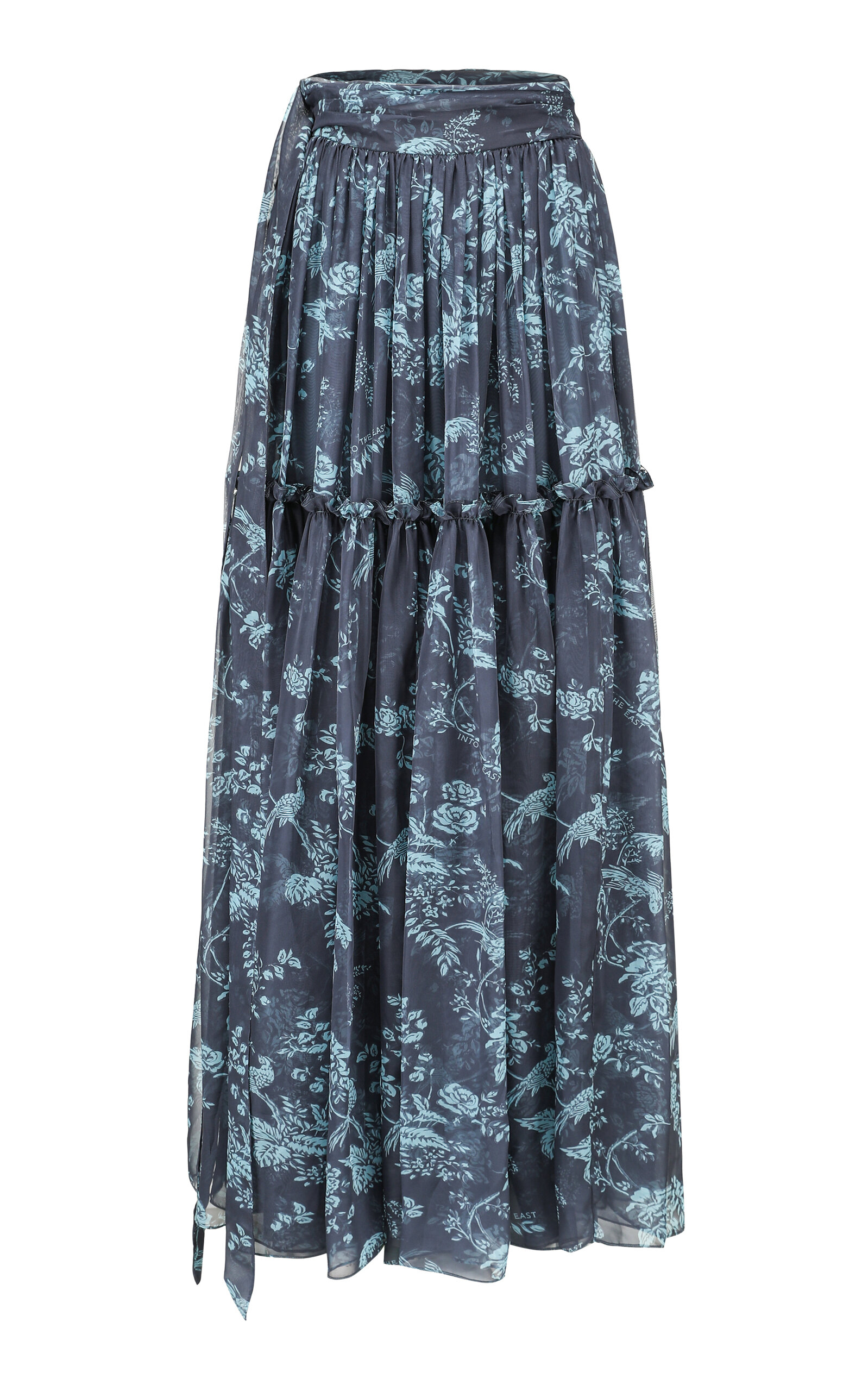 Floral Paneled Lace Maxi Skirt