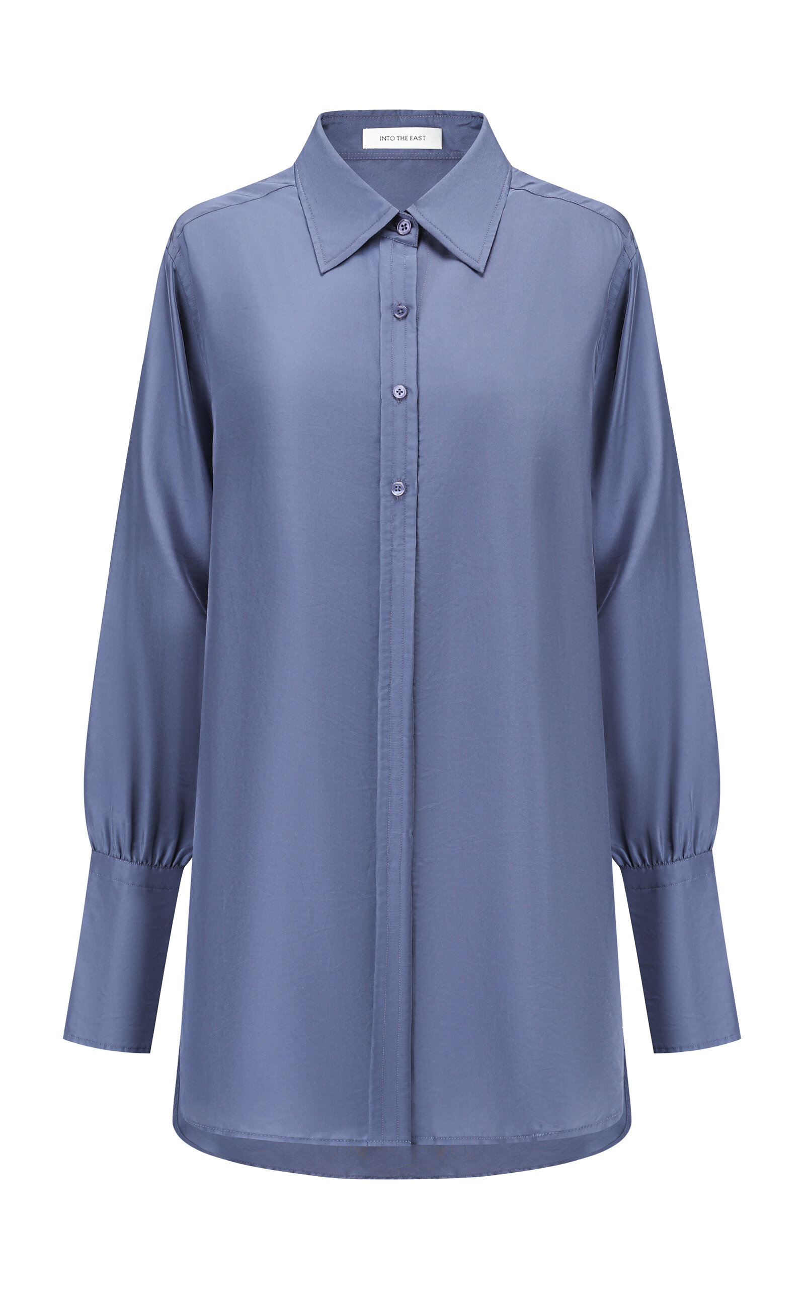 Draped Silk Shirt