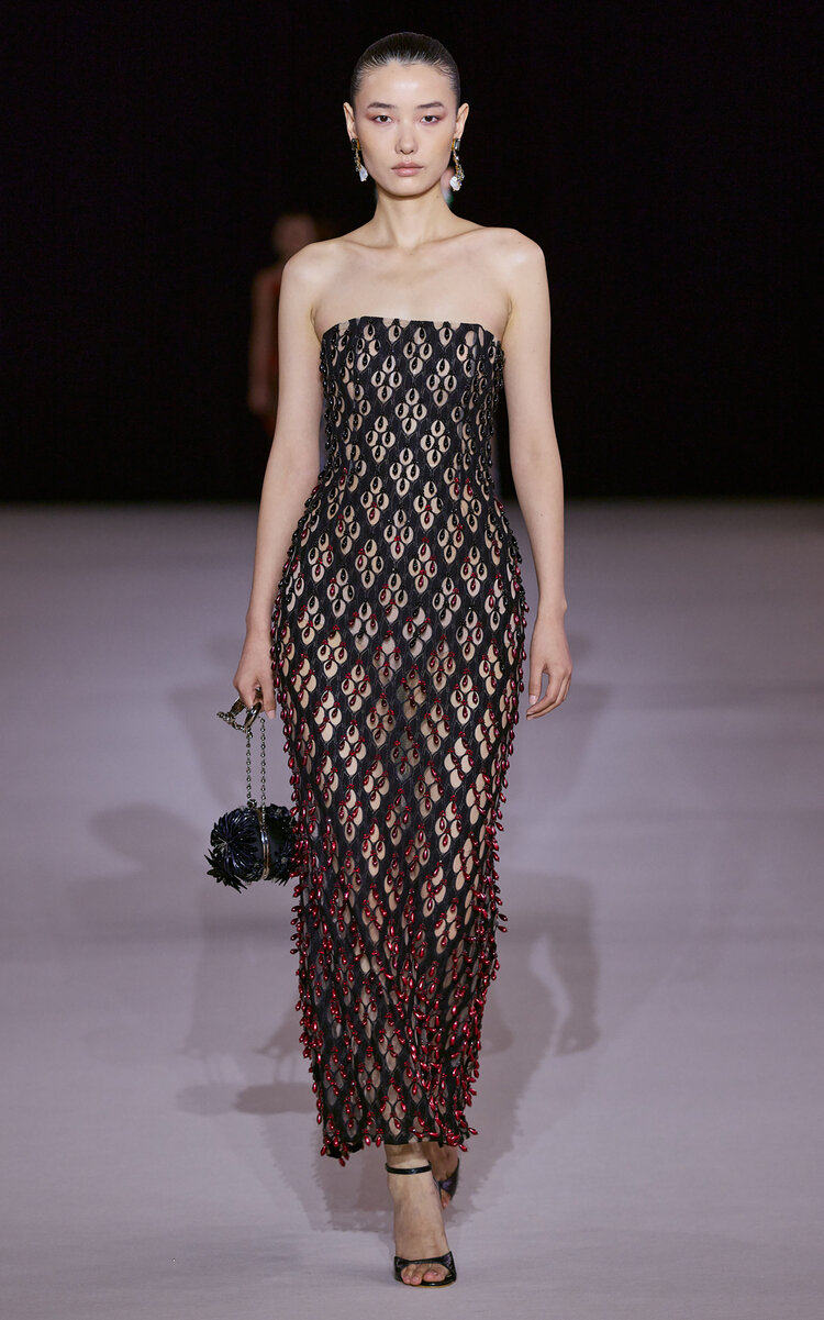 Embellished Cutout Silk-Blend Maxi Dress